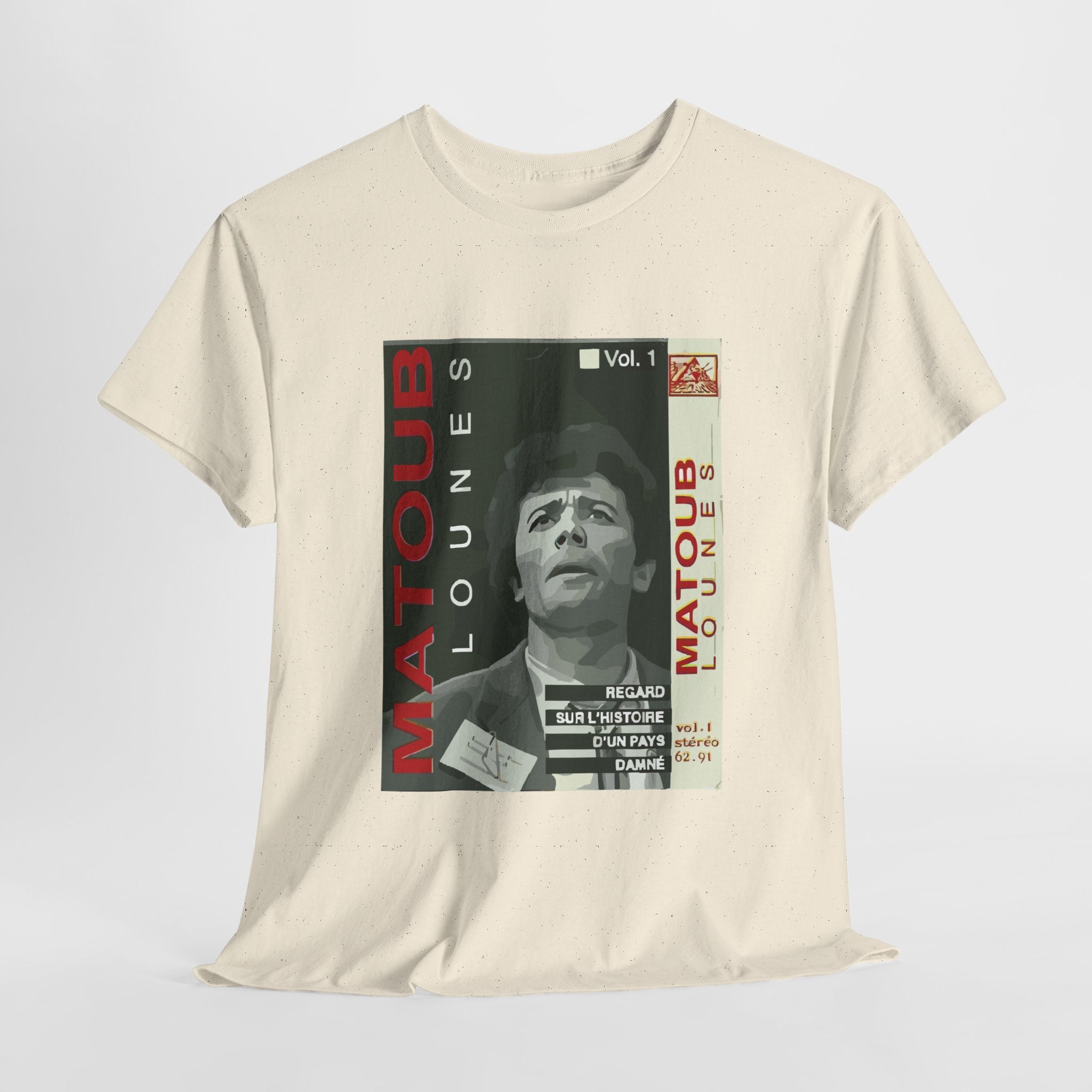 T-shirt Matoub Lounes – Album “Regard sur l’histoire d’un pays damné” – Icône Berbère
