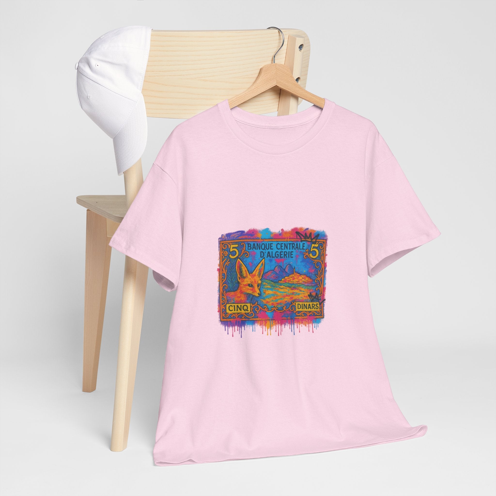 T-shirt Billet 5 Dinars Algérien – Illustration de M’hamed Issiakhem | Art & Culture Algérienne