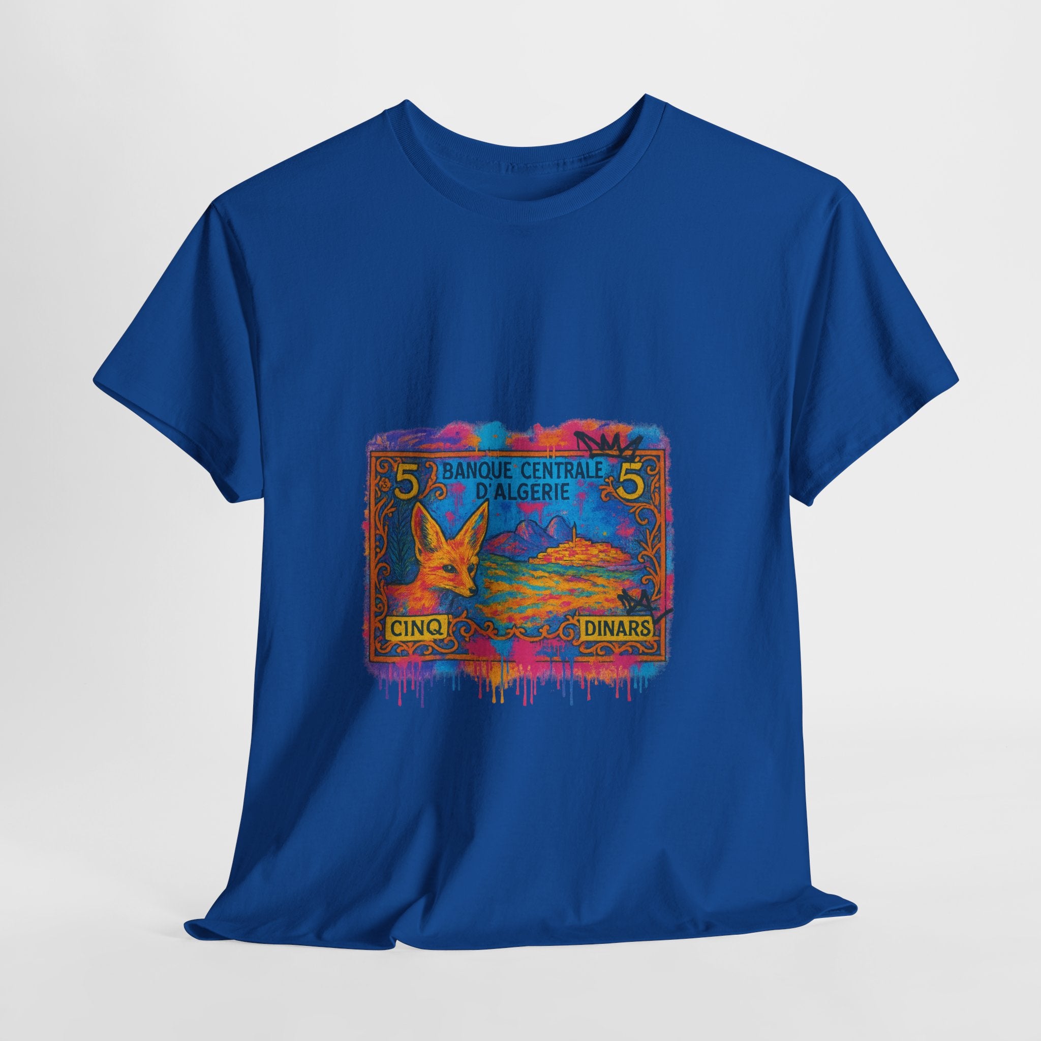 T-shirt Billet 5 Dinars Algérien – Illustration de M’hamed Issiakhem | Art & Culture Algérienne