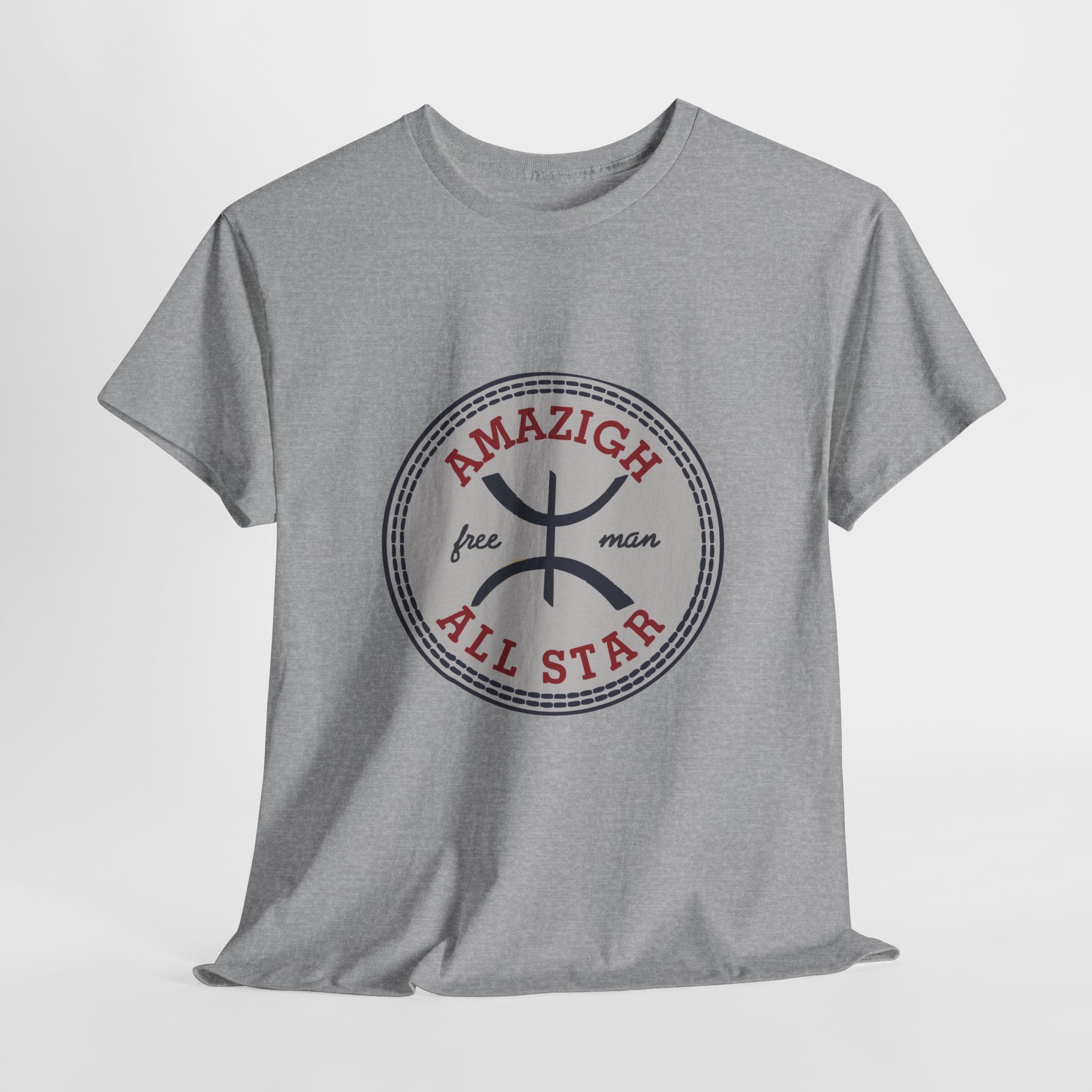 Amazigh All Star Unisex Heavy Cotton Tee, Casual Wear, Unique Graphic T-Shirt, Gift for Friends, Everyday Style, Festival Apparel