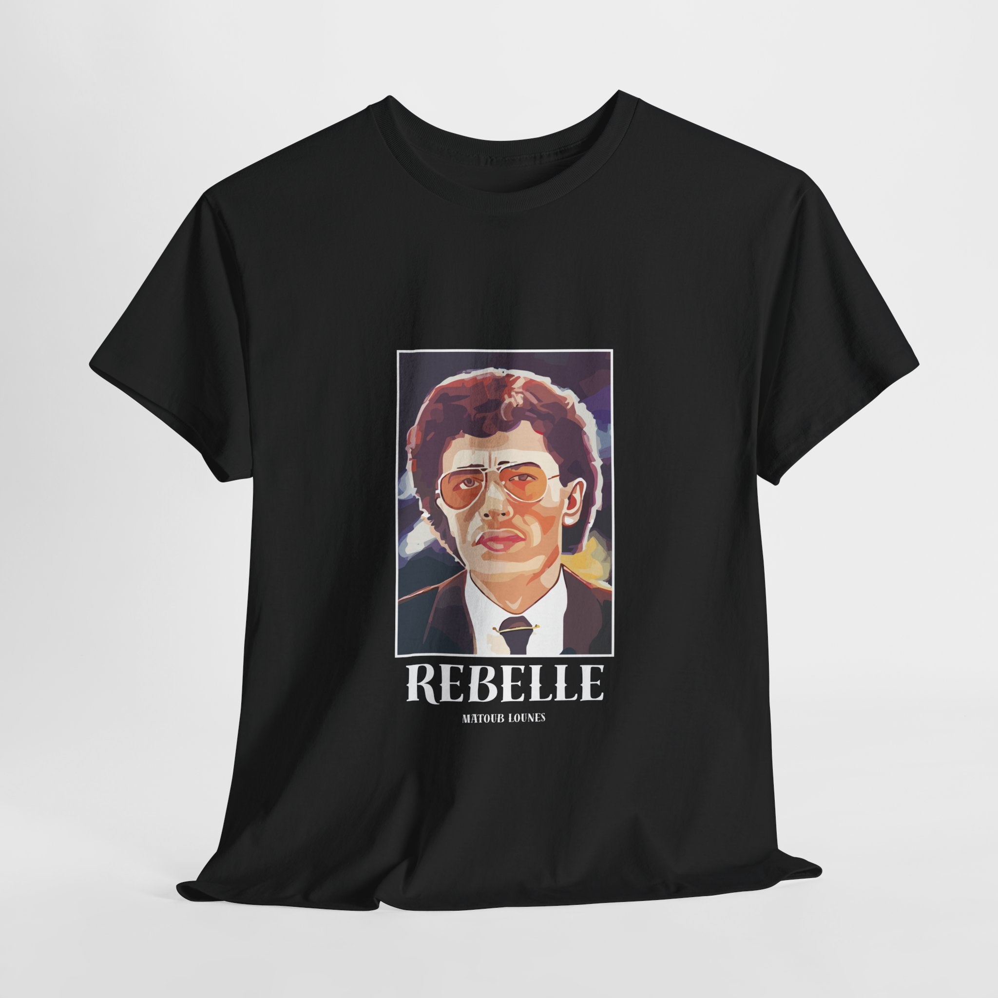 T-shirt Matoub Lounes Pop Art – “Rebelle” – Icône Berbère