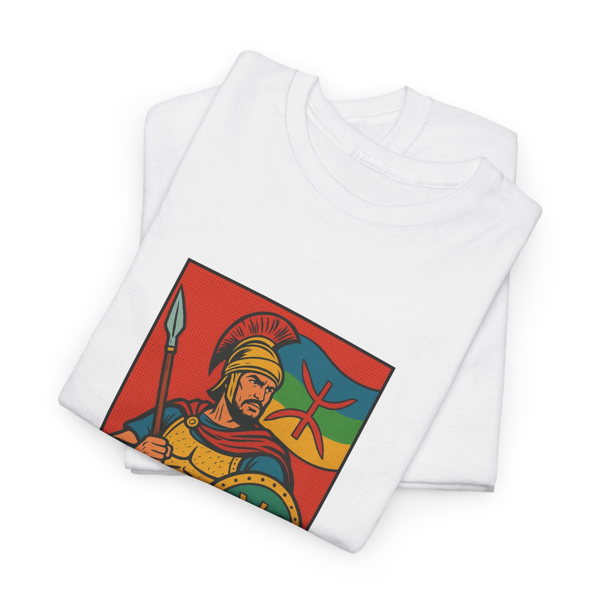 T-shirt Massinissa Guerrier Kabyle – Lance et Bouclier
