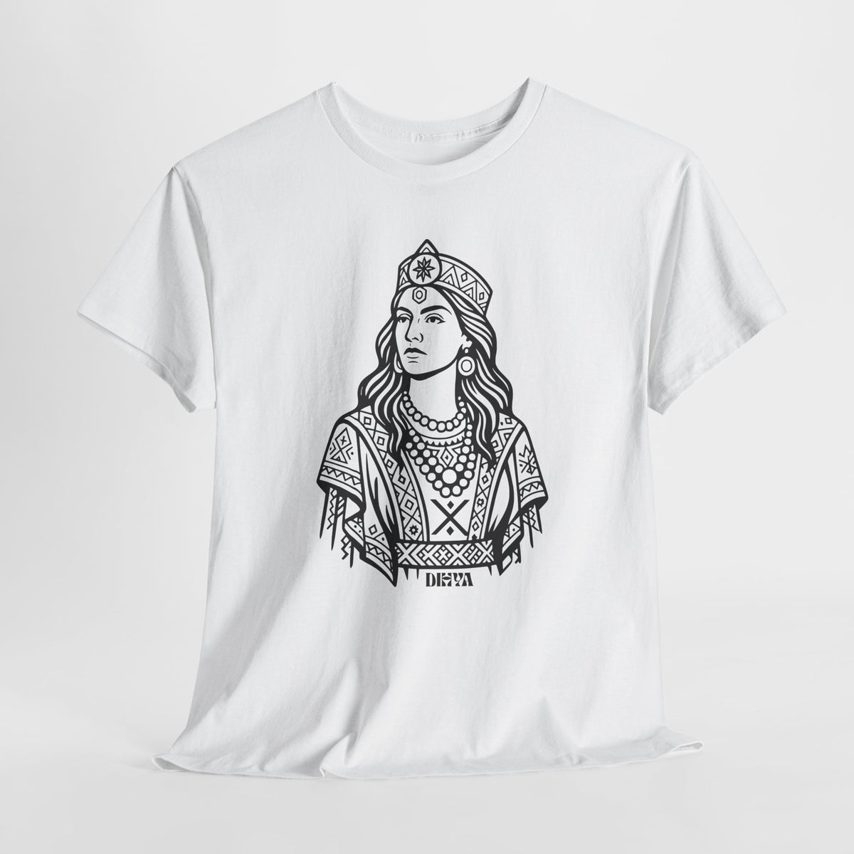 T-shirt Dihya – La Reine Guerrière Amazighe | Icône de la Résistance Kabyle