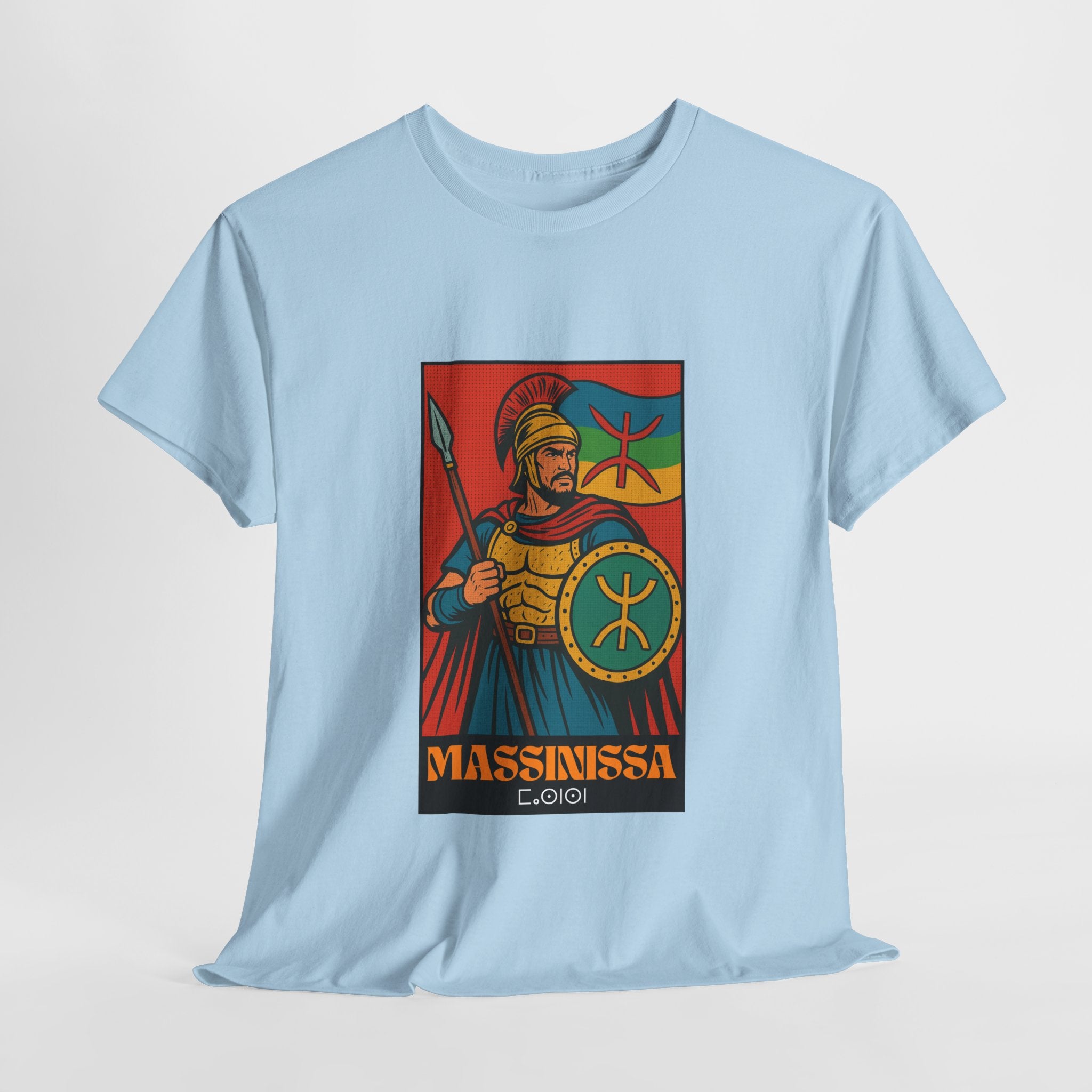 T-shirt Massinissa Guerrier Kabyle – Lance et Bouclier