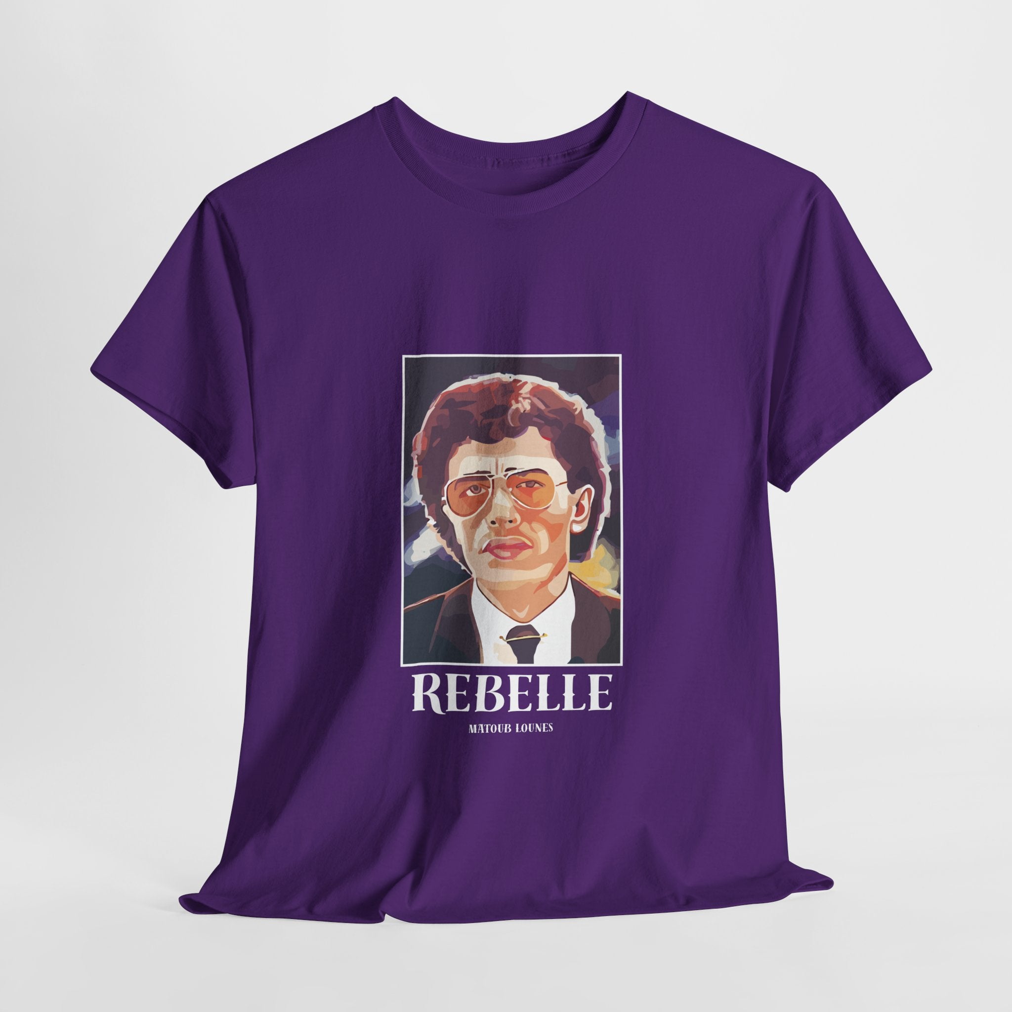T-shirt Matoub Lounes Pop Art – “Rebelle” – Icône Berbère
