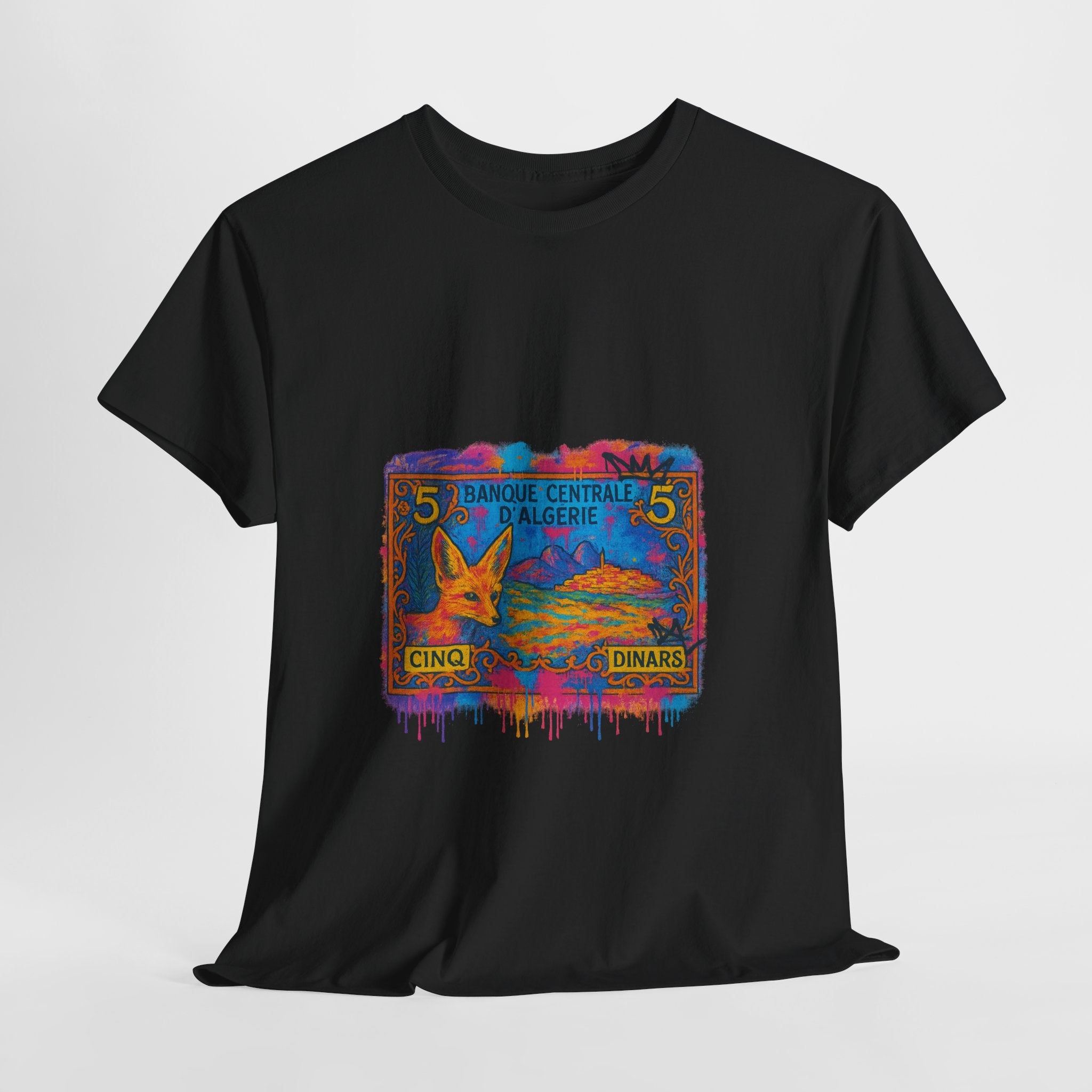 T-shirt Billet 5 Dinars Algérien – Illustration de M’hamed Issiakhem | Art & Culture Algérienne
