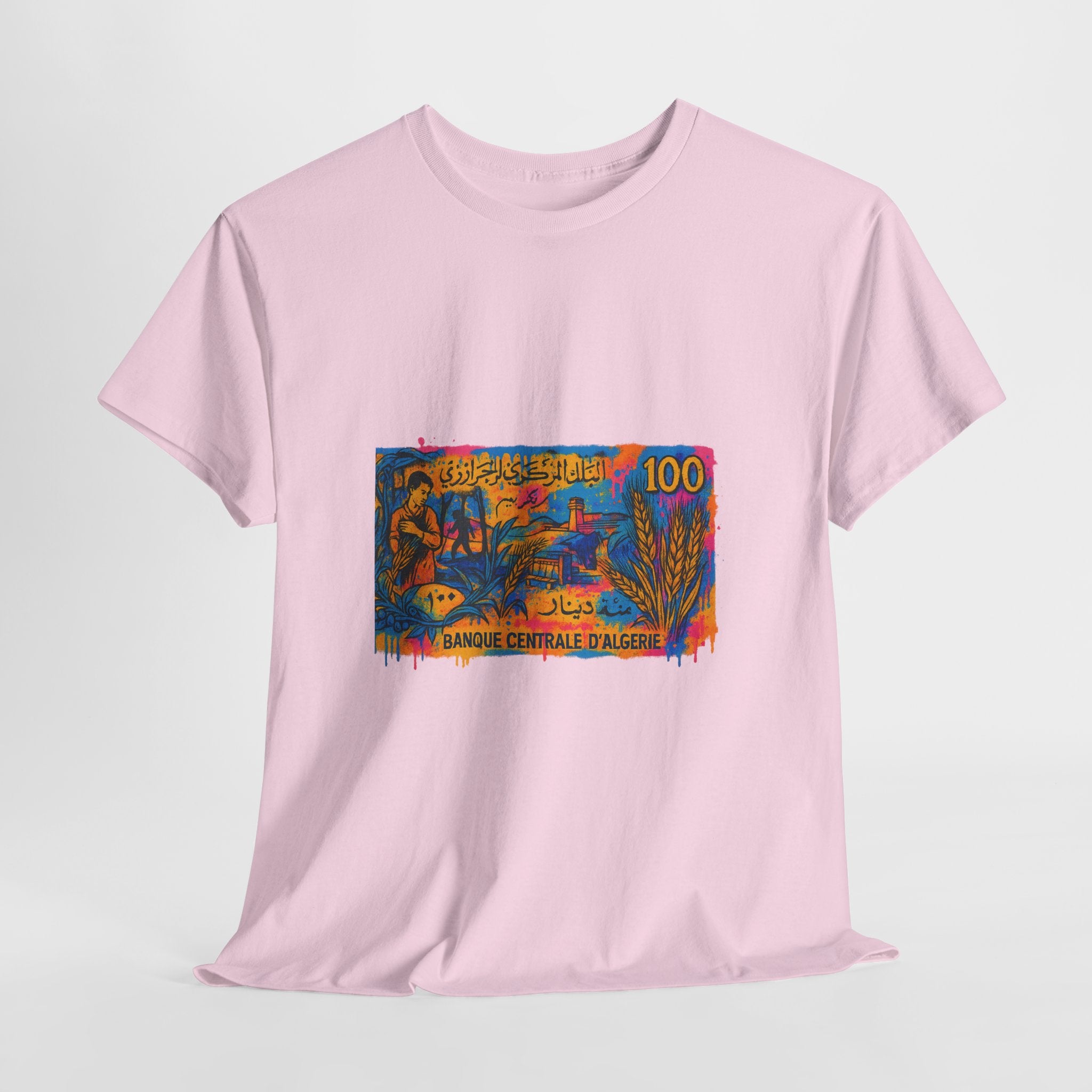 T-shirt Billet 100 Dinars Algériens – Illustrations de M’hamed Issiakhem (1964 & 1970)
