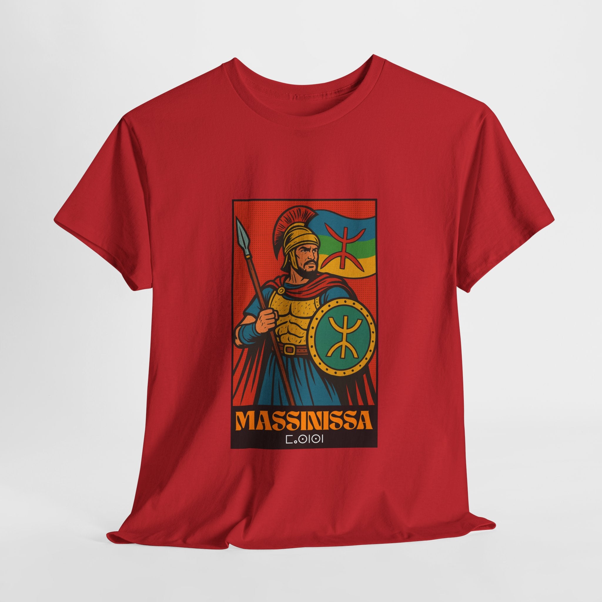 T-shirt Massinissa Guerrier Kabyle – Lance et Bouclier