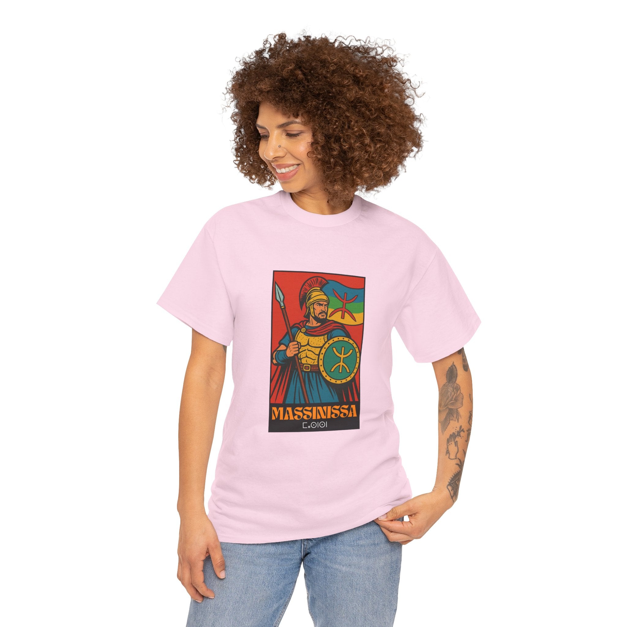T-shirt Massinissa Guerrier Kabyle – Lance et Bouclier