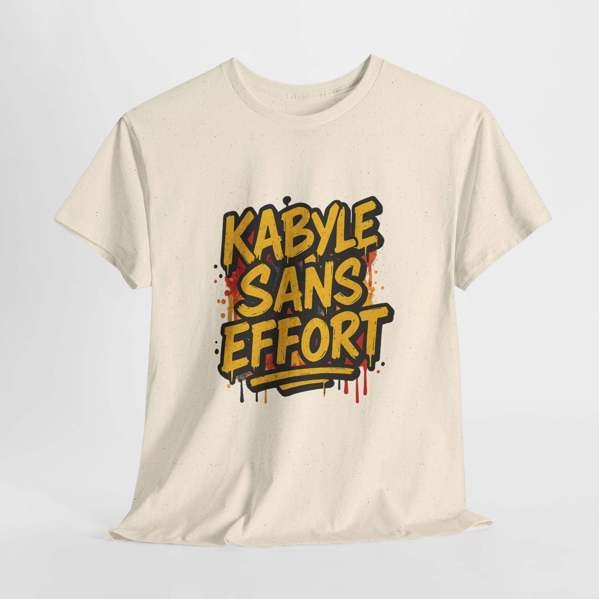 T-shirt Kabyle Sans Effort – Slogan Graffiti Street Art Amazigh
