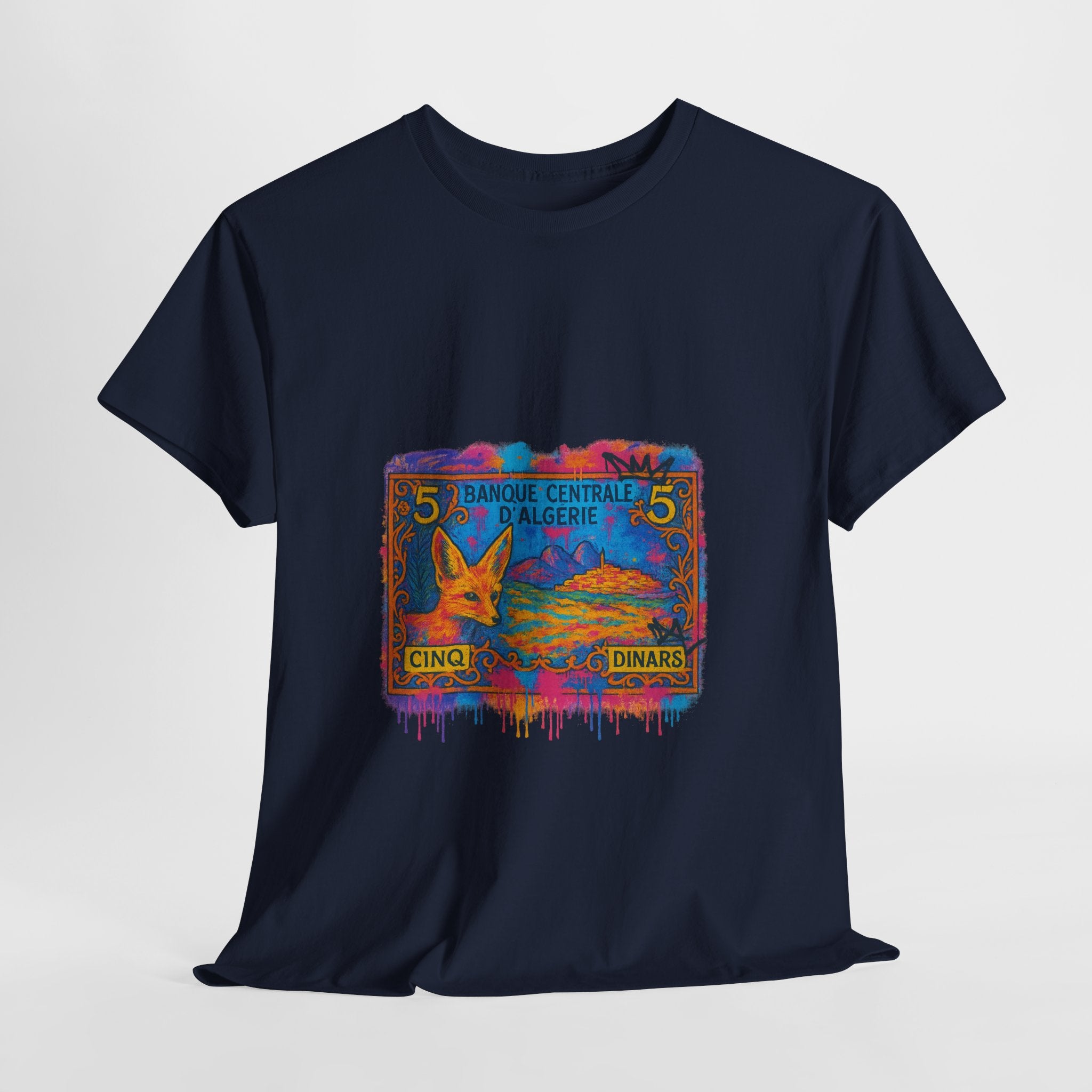 T-shirt Billet 5 Dinars Algérien – Illustration de M’hamed Issiakhem | Art & Culture Algérienne