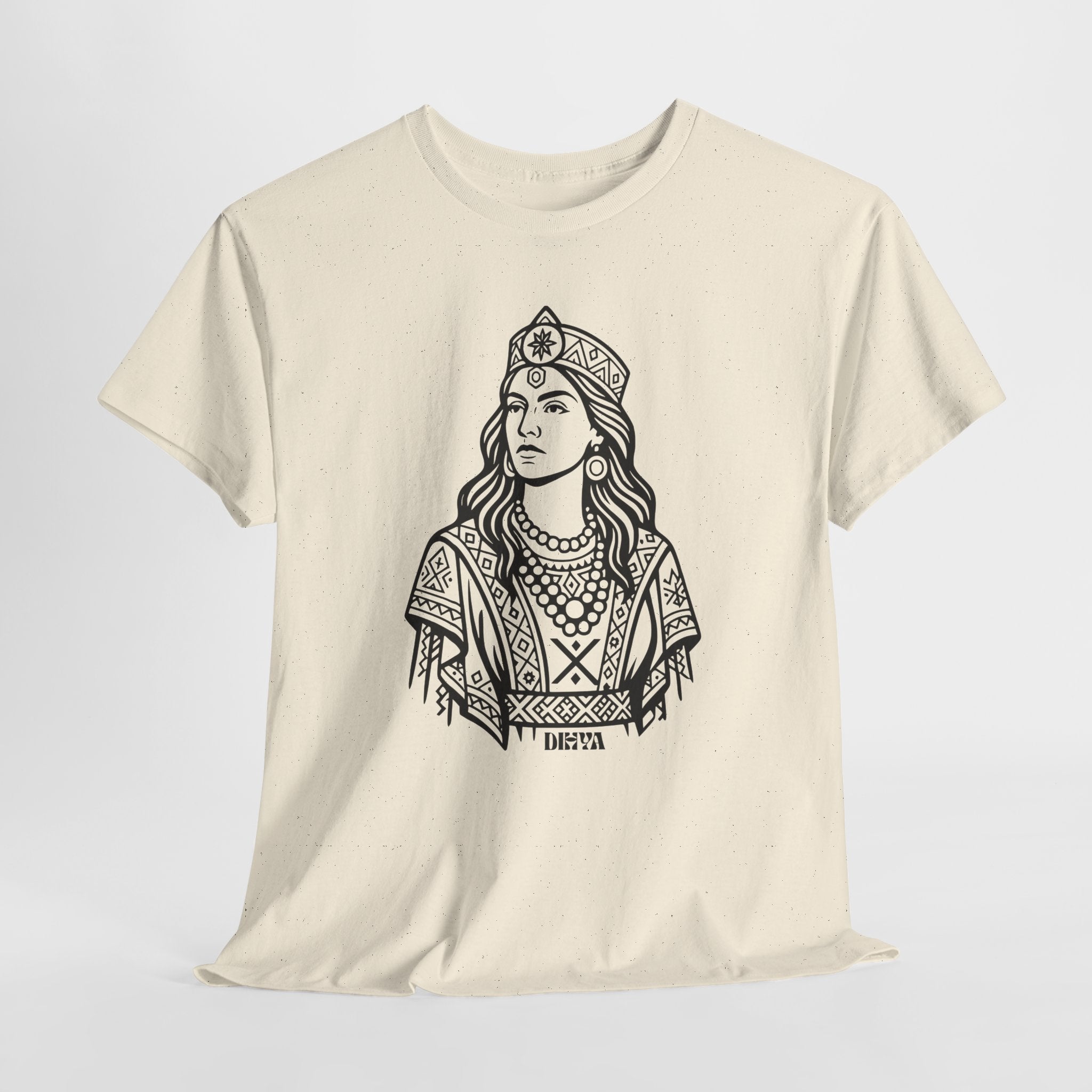 T-shirt Dihya – La Reine Guerrière Amazighe | Icône de la Résistance Kabyle
