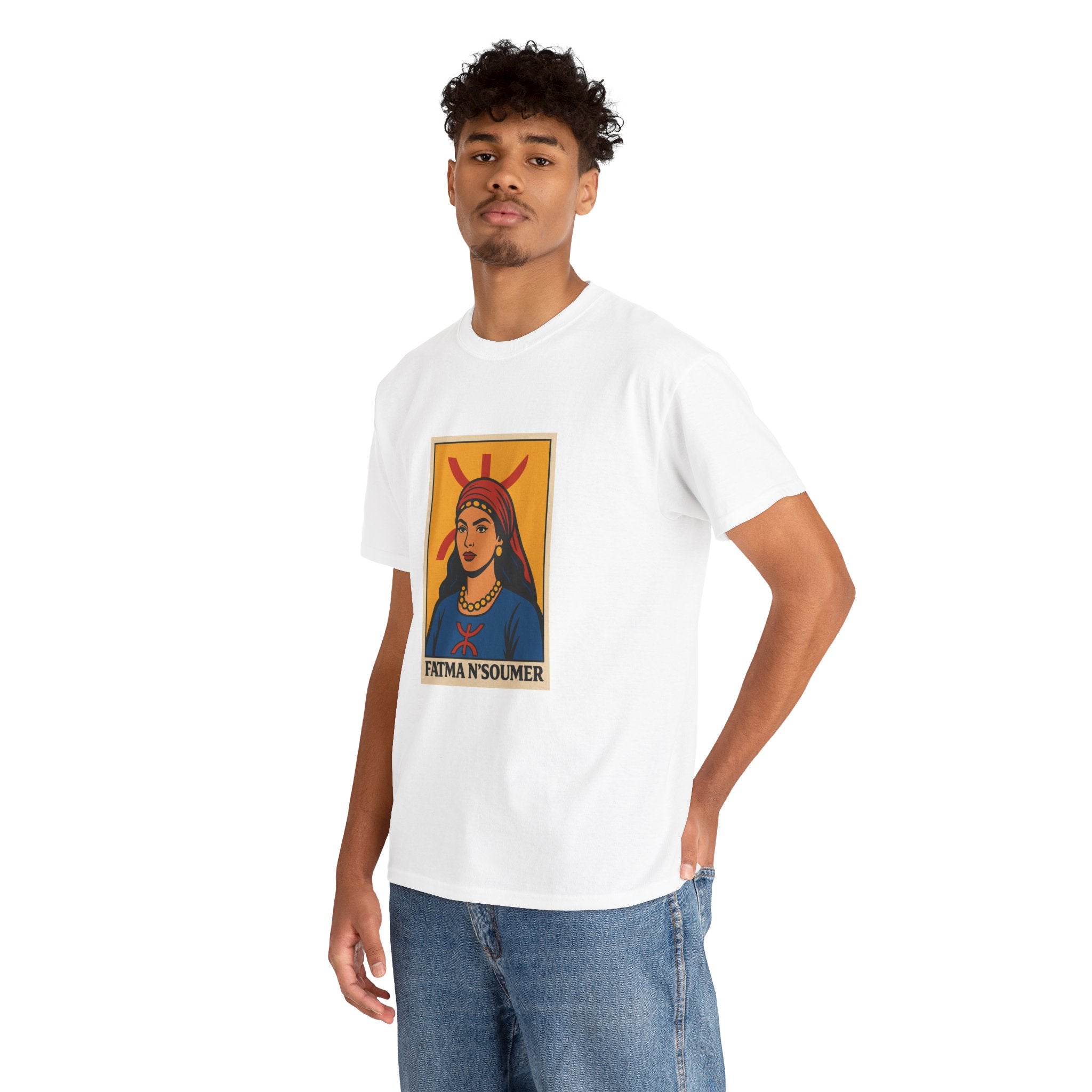 T-shirt Fatma N’soumer Pop Art – Symbole Amazigh ⵣ (Yaz)