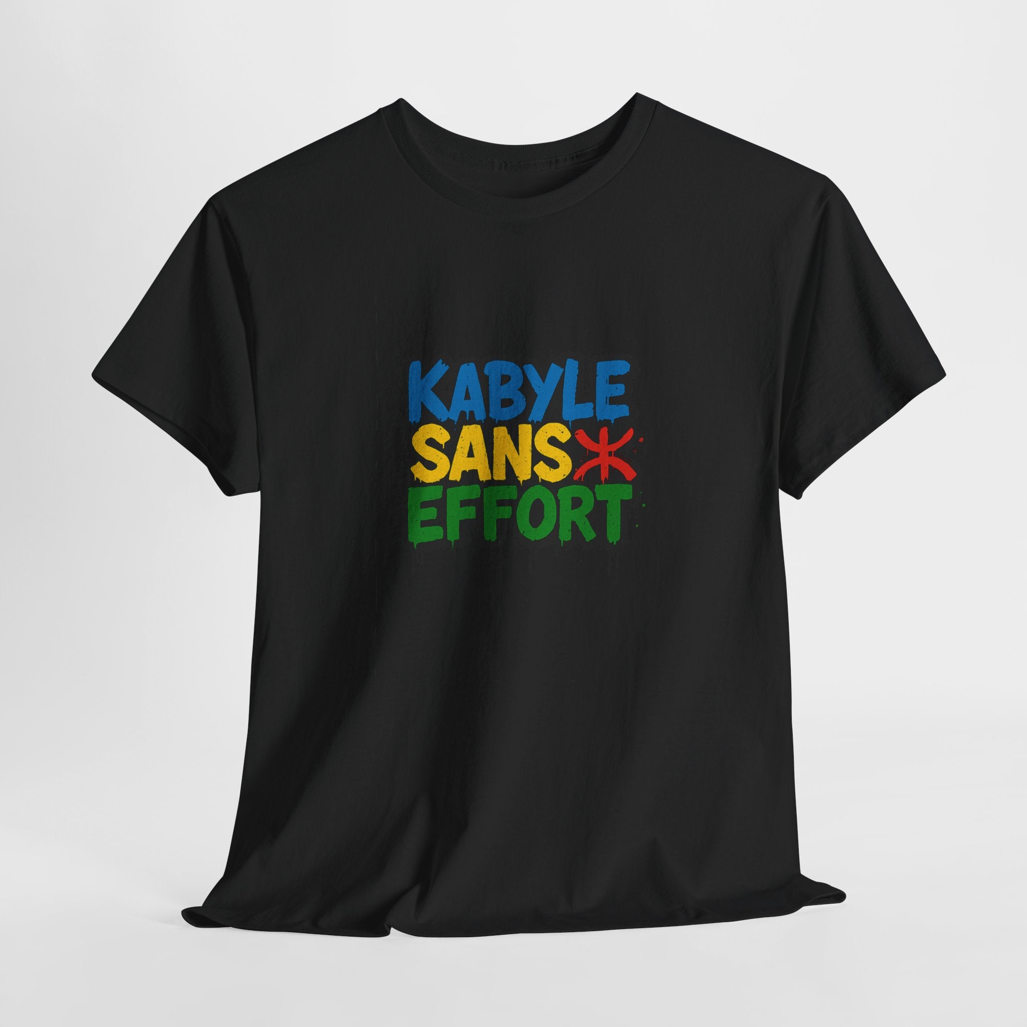 T-shirt Graffiti “Kabyle Sans Effort” – Streetwear Amazigh Identitaire