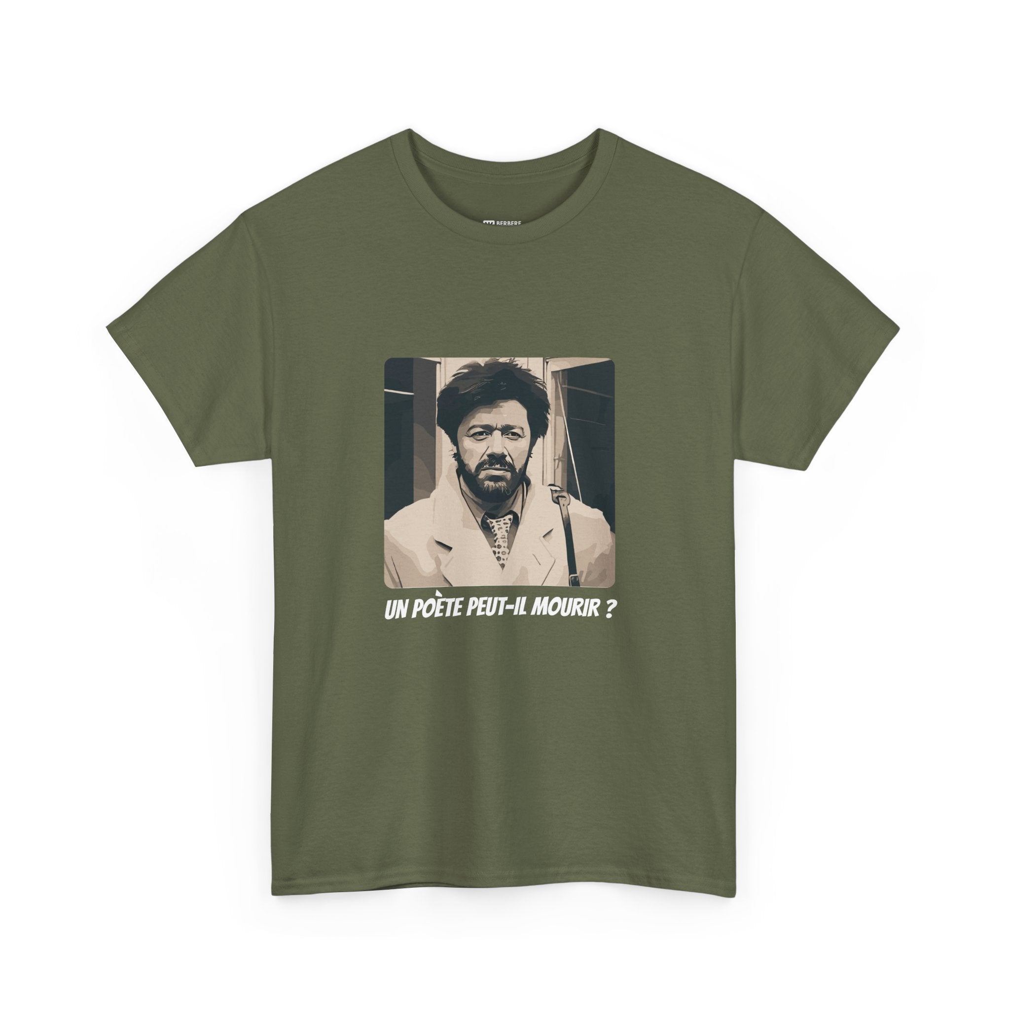 T-shirt Matoub Lounes – Citation “Un poète peut-il mourir ?” – Icône Berbère