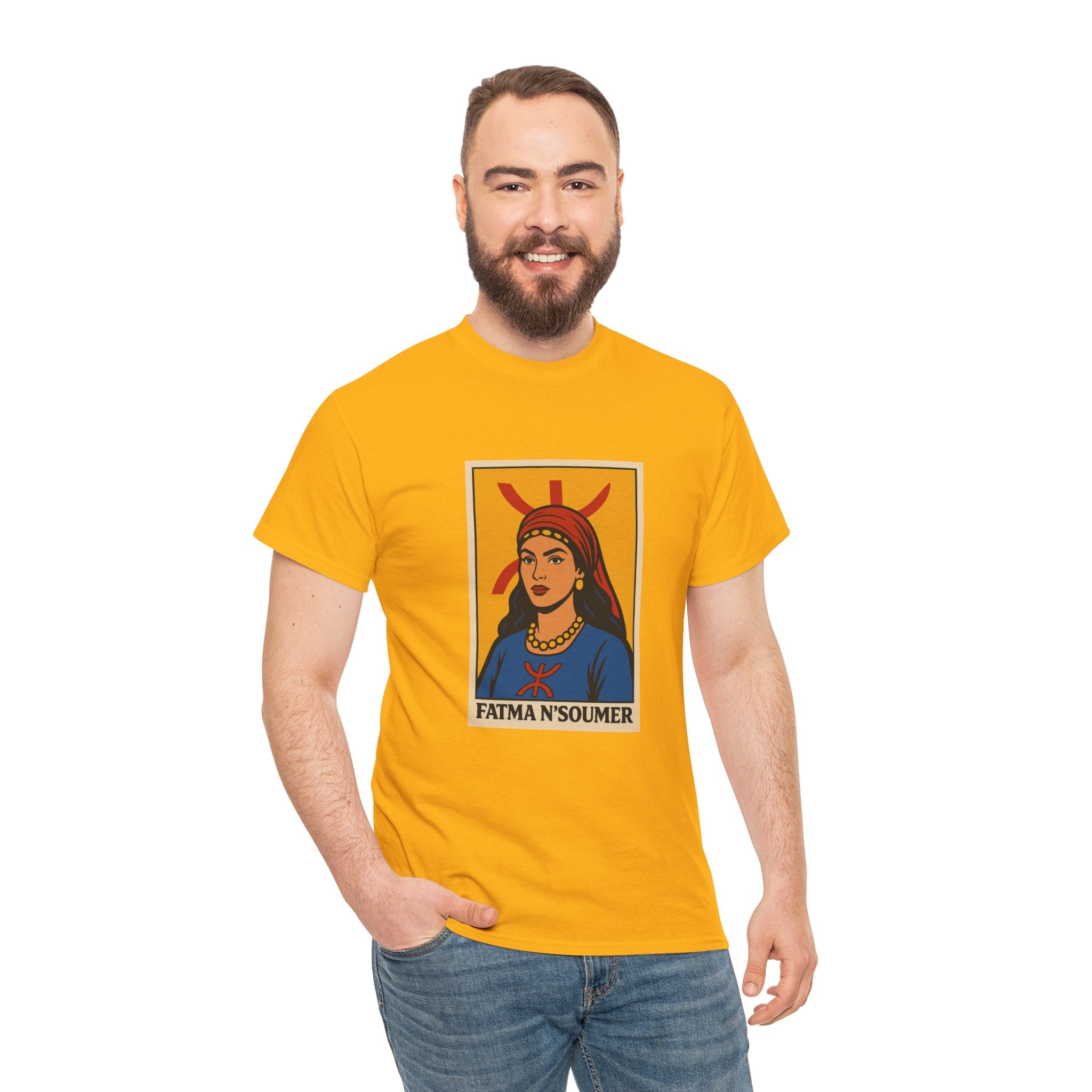 T-shirt Fatma N’soumer Pop Art – Symbole Amazigh ⵣ (Yaz)