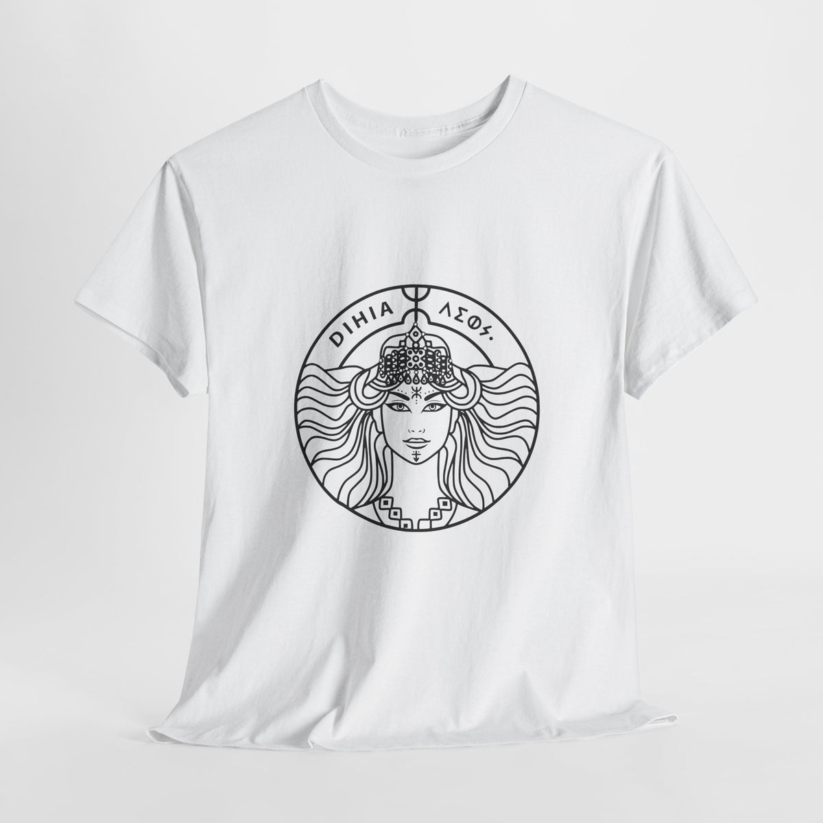 T-shirt Dihya Guerrière Berbère – Style Minimaliste Berbère