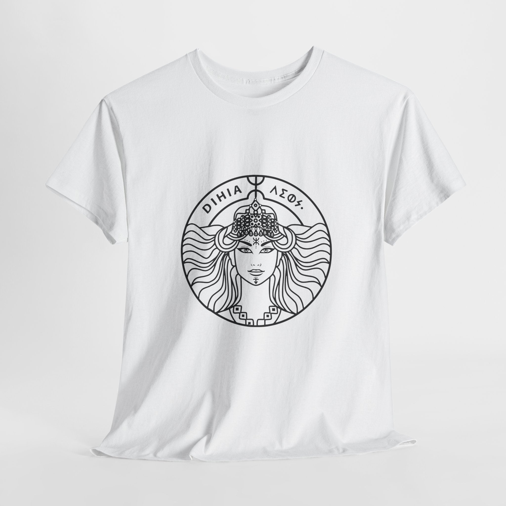 T-shirt Dihya Guerrière Berbère – Style Minimaliste Berbère