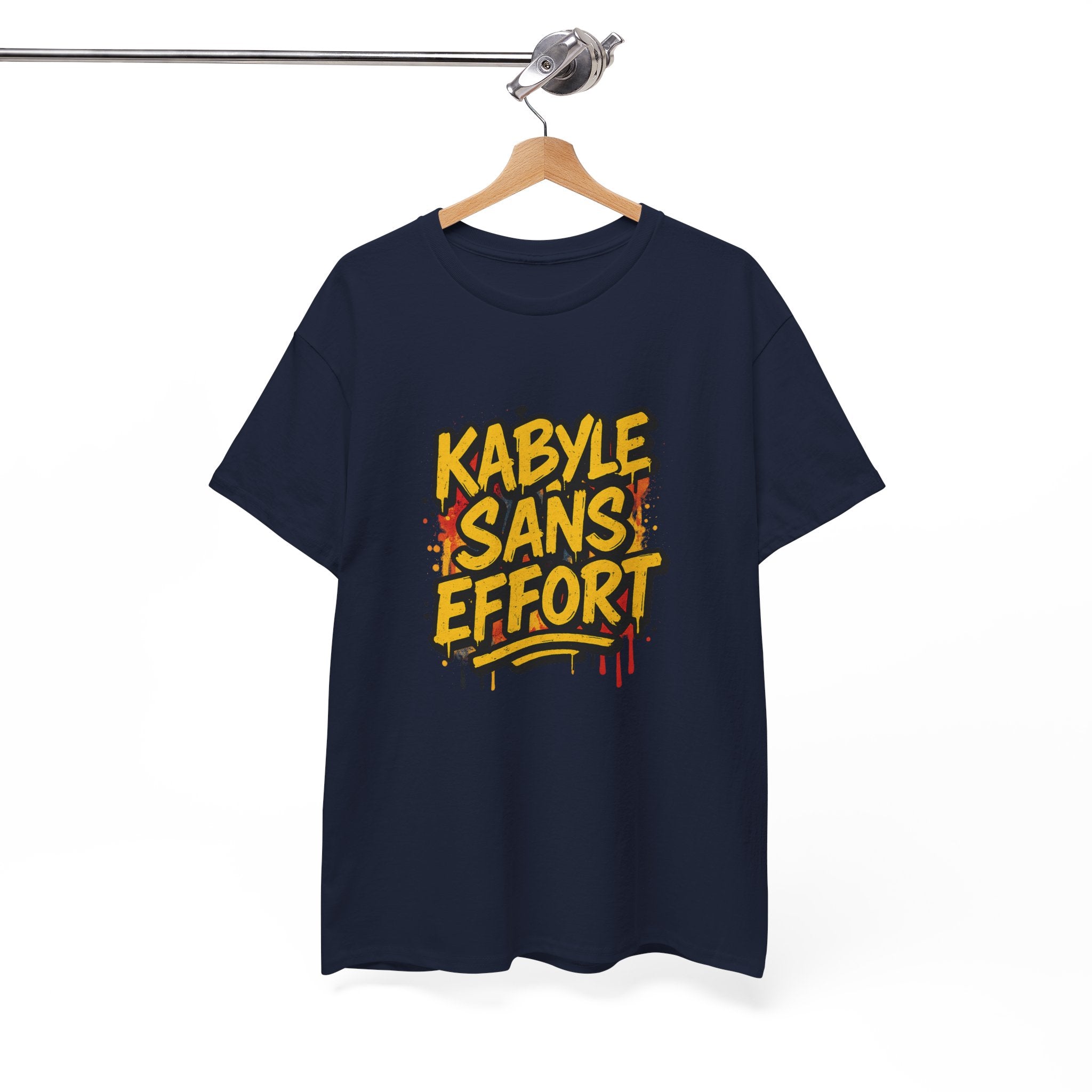 T-shirt Kabyle Sans Effort – Slogan Graffiti Street Art Amazigh