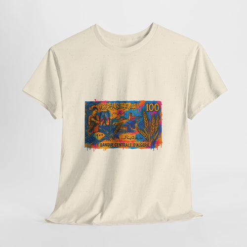 T-shirt Billet 100 Dinars Algériens – Illustrations de M’hamed Issiakhem (1964 & 1970)
