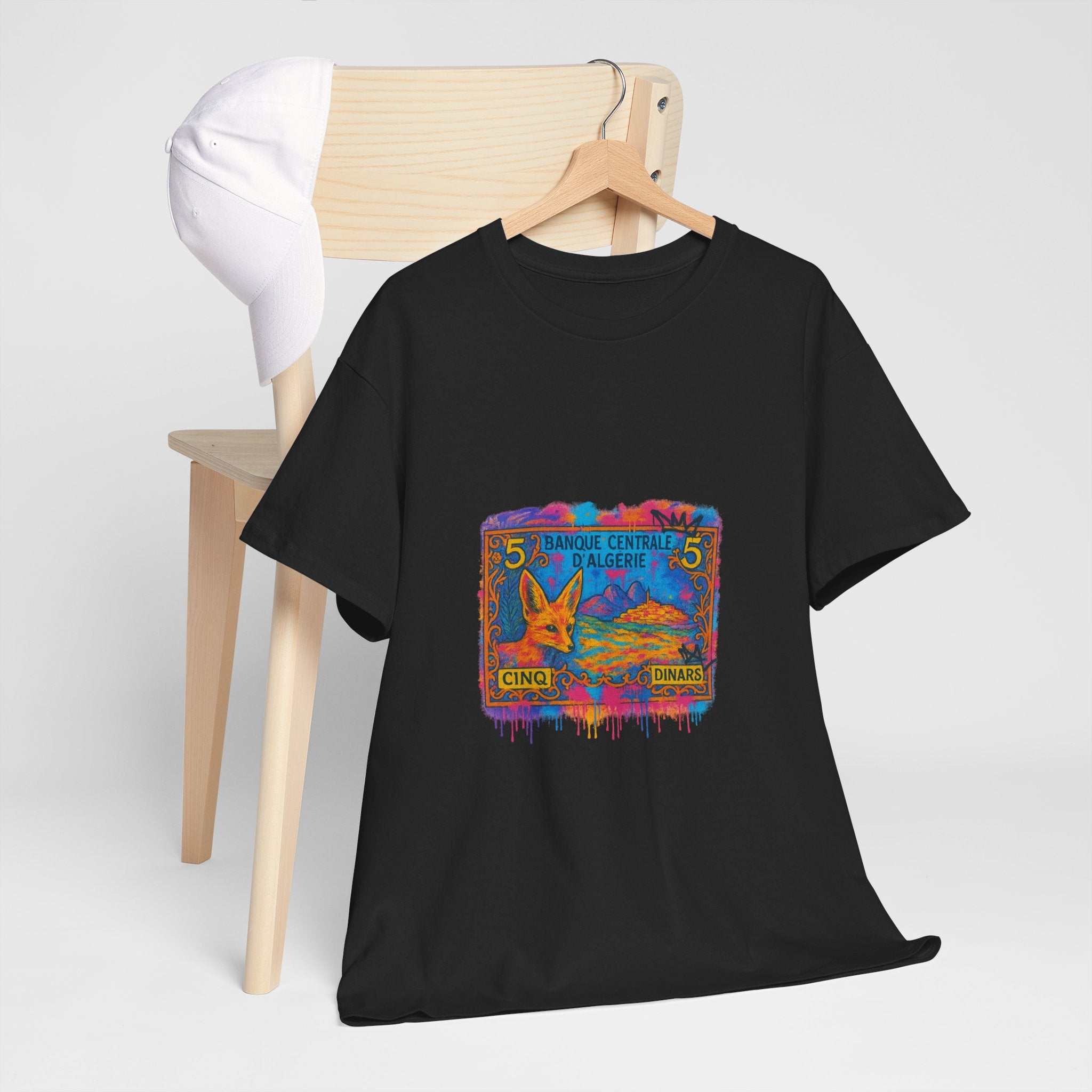 T-shirt Billet 5 Dinars Algérien – Illustration de M’hamed Issiakhem | Art & Culture Algérienne