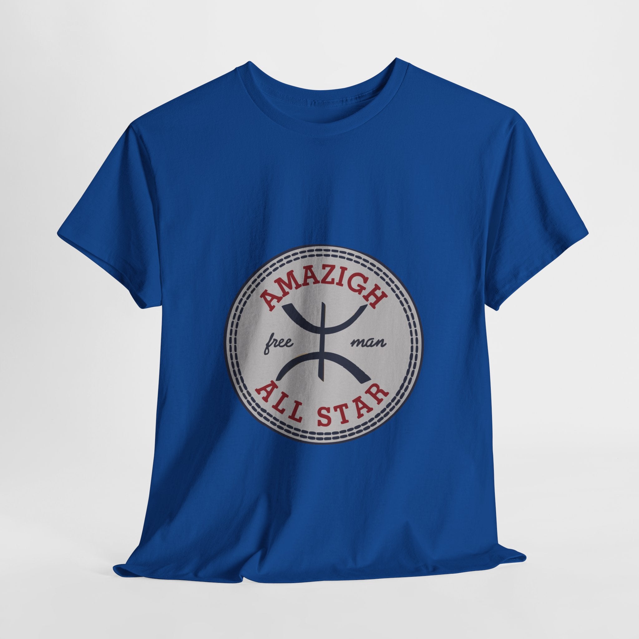 Amazigh All Star Unisex Heavy Cotton Tee, Casual Wear, Unique Graphic T-Shirt, Gift for Friends, Everyday Style, Festival Apparel
