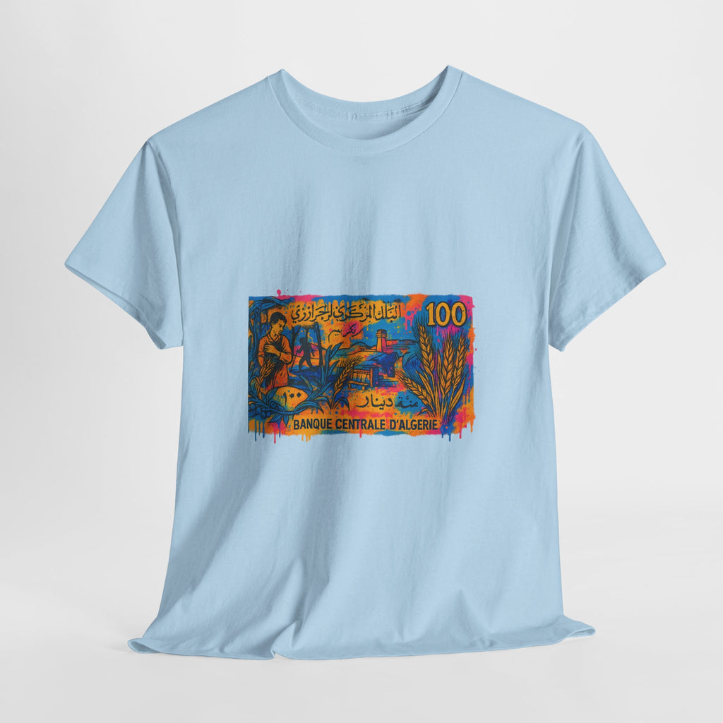 T-shirt Billet 100 Dinars Algériens – Illustrations de M’hamed Issiakhem (1964 & 1970)