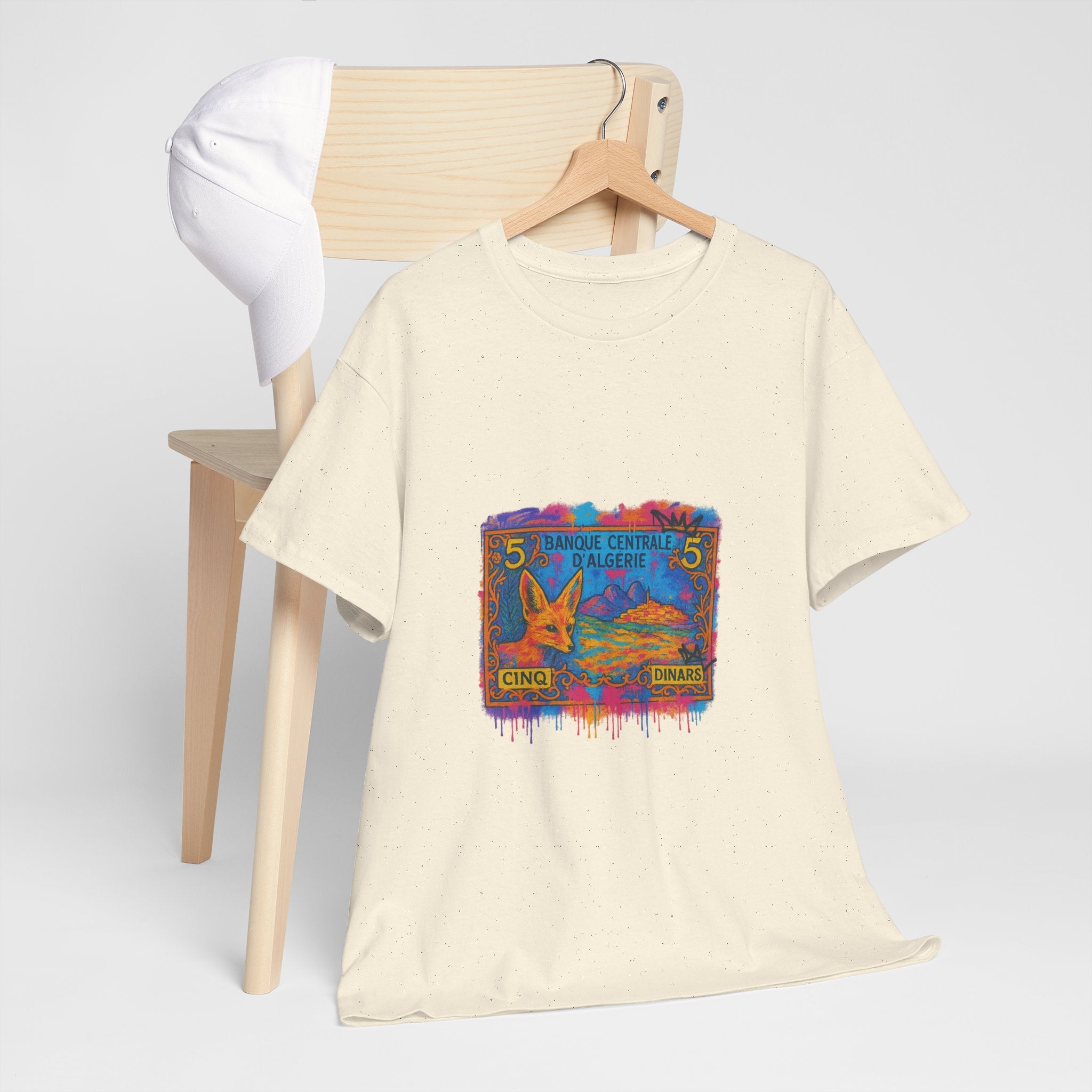 T-shirt Billet 5 Dinars Algérien – Illustration de M’hamed Issiakhem | Art & Culture Algérienne