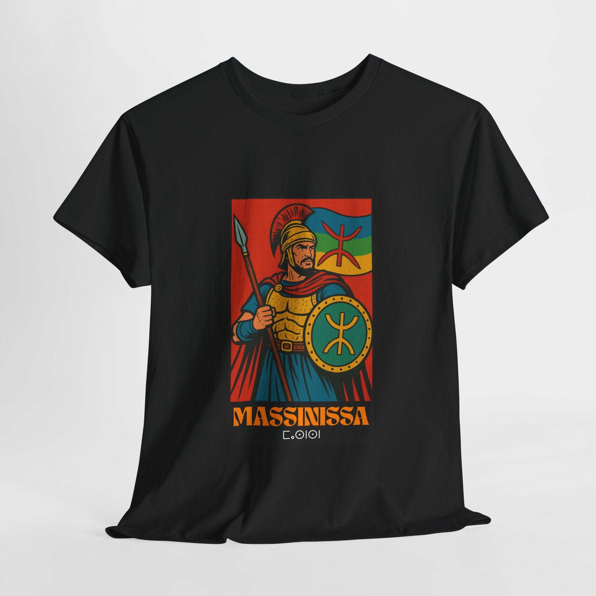 T-shirt Massinissa Guerrier Kabyle – Lance et Bouclier