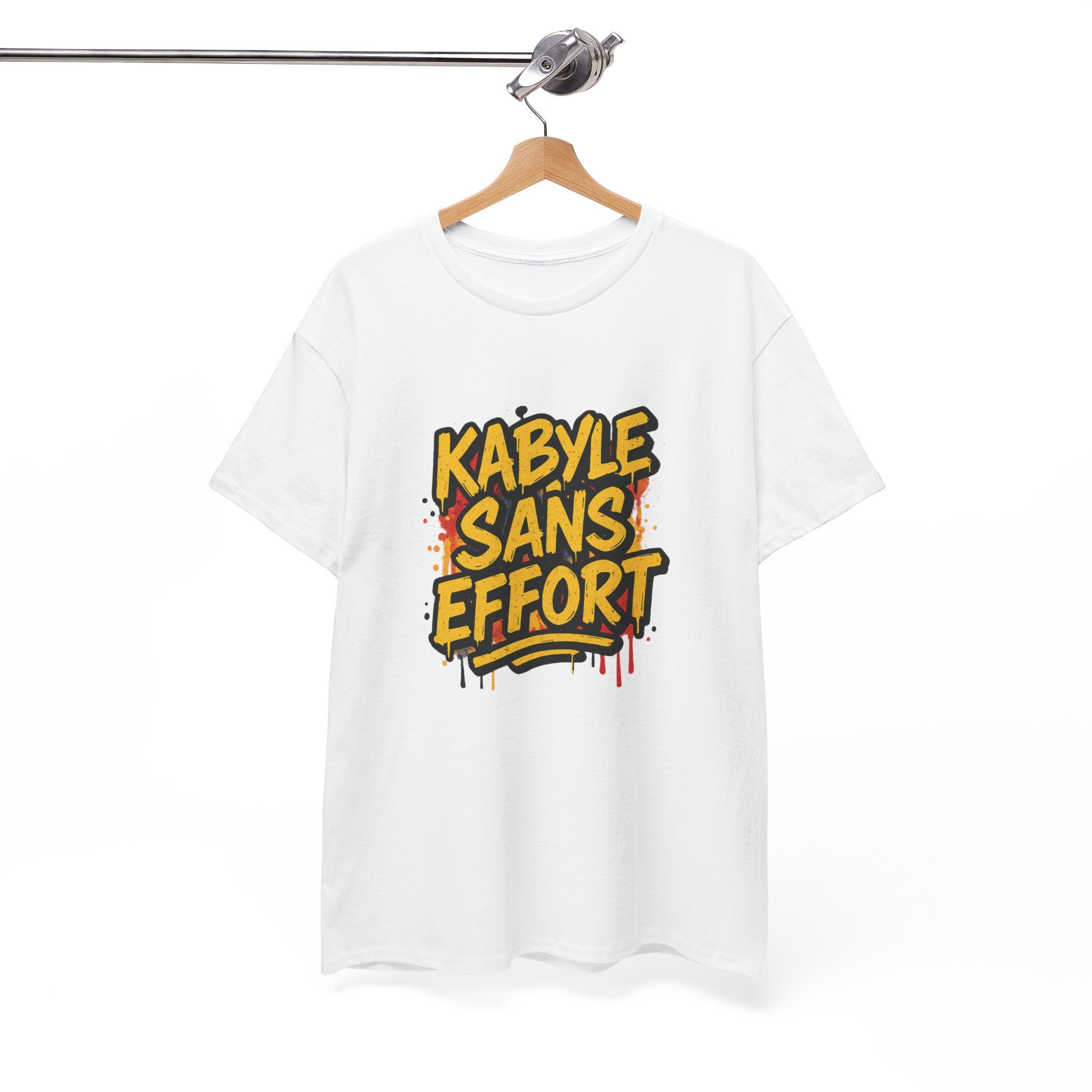 T-shirt Kabyle Sans Effort – Slogan Graffiti Street Art Amazigh