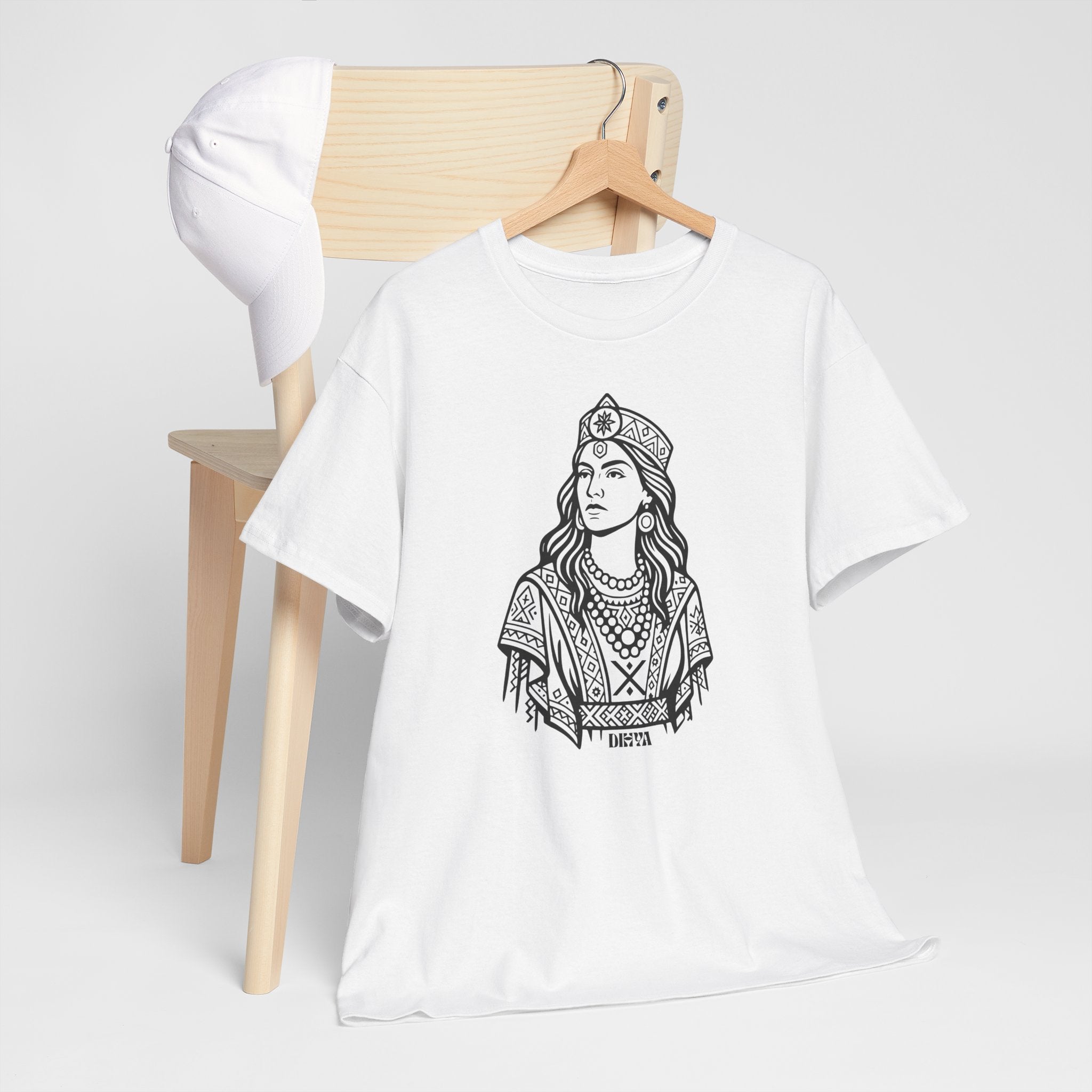 T-shirt Dihya – La Reine Guerrière Amazighe | Icône de la Résistance Kabyle