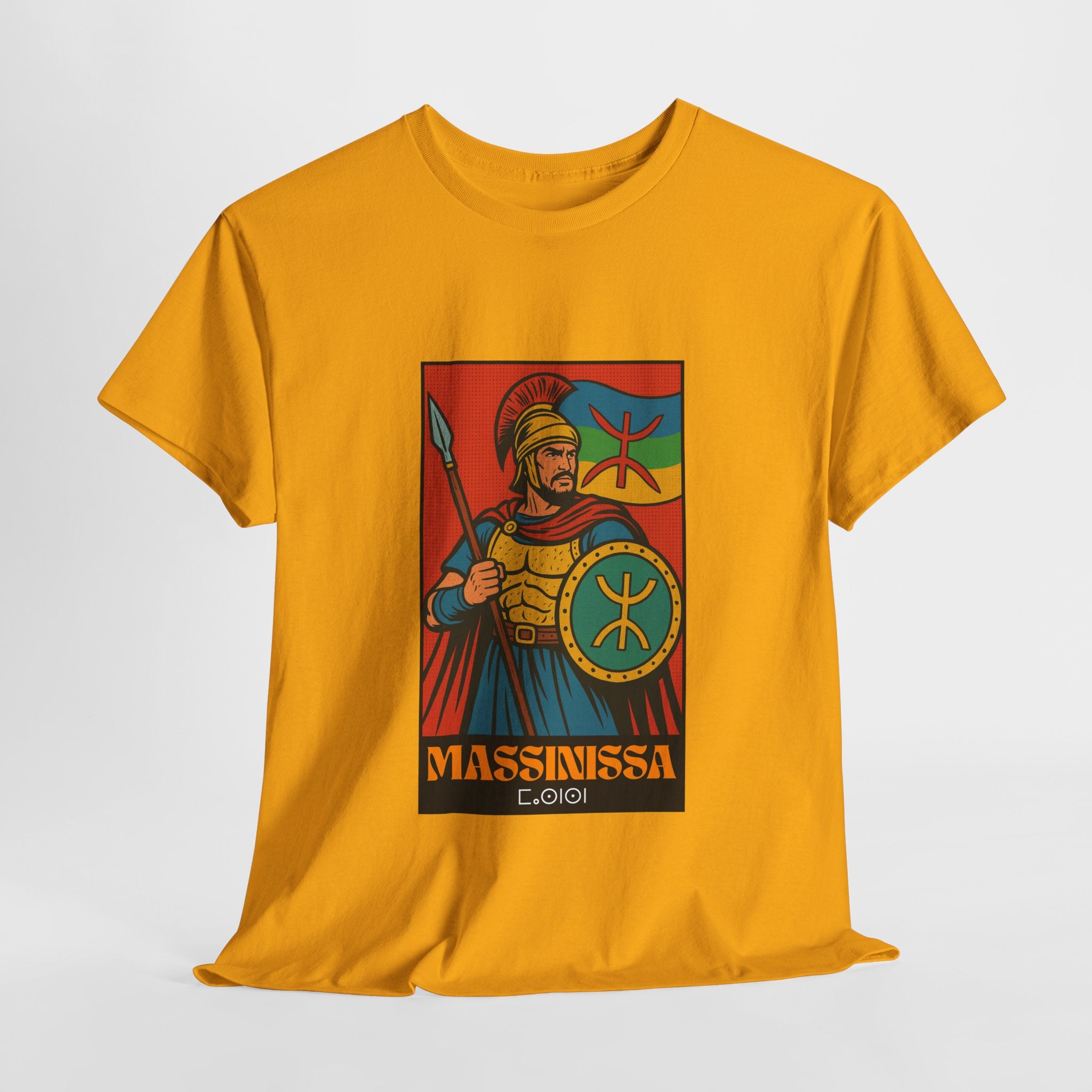 T-shirt Massinissa Guerrier Kabyle – Lance et Bouclier