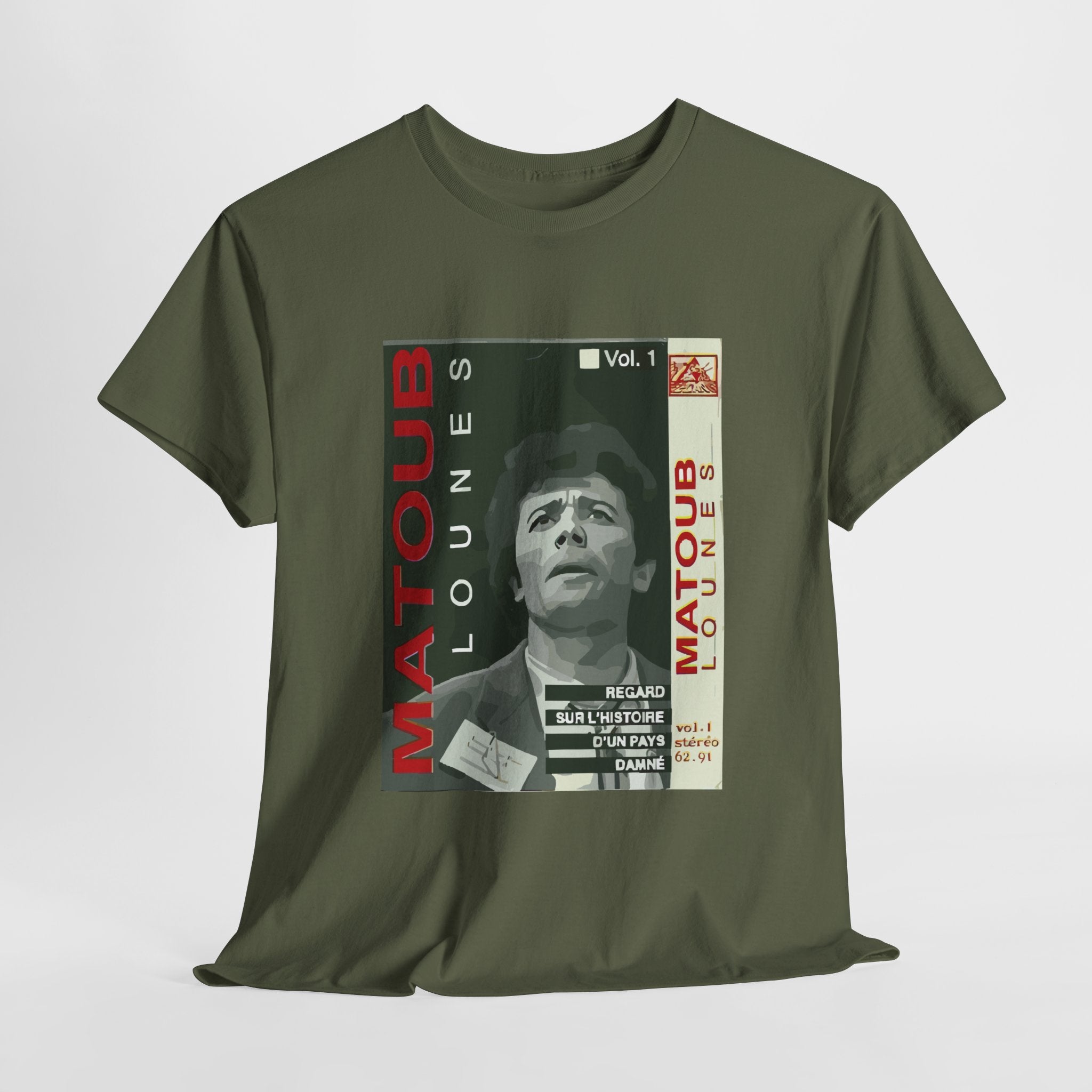 T-shirt Matoub Lounes – Album “Regard sur l’histoire d’un pays damné” – Icône Berbère