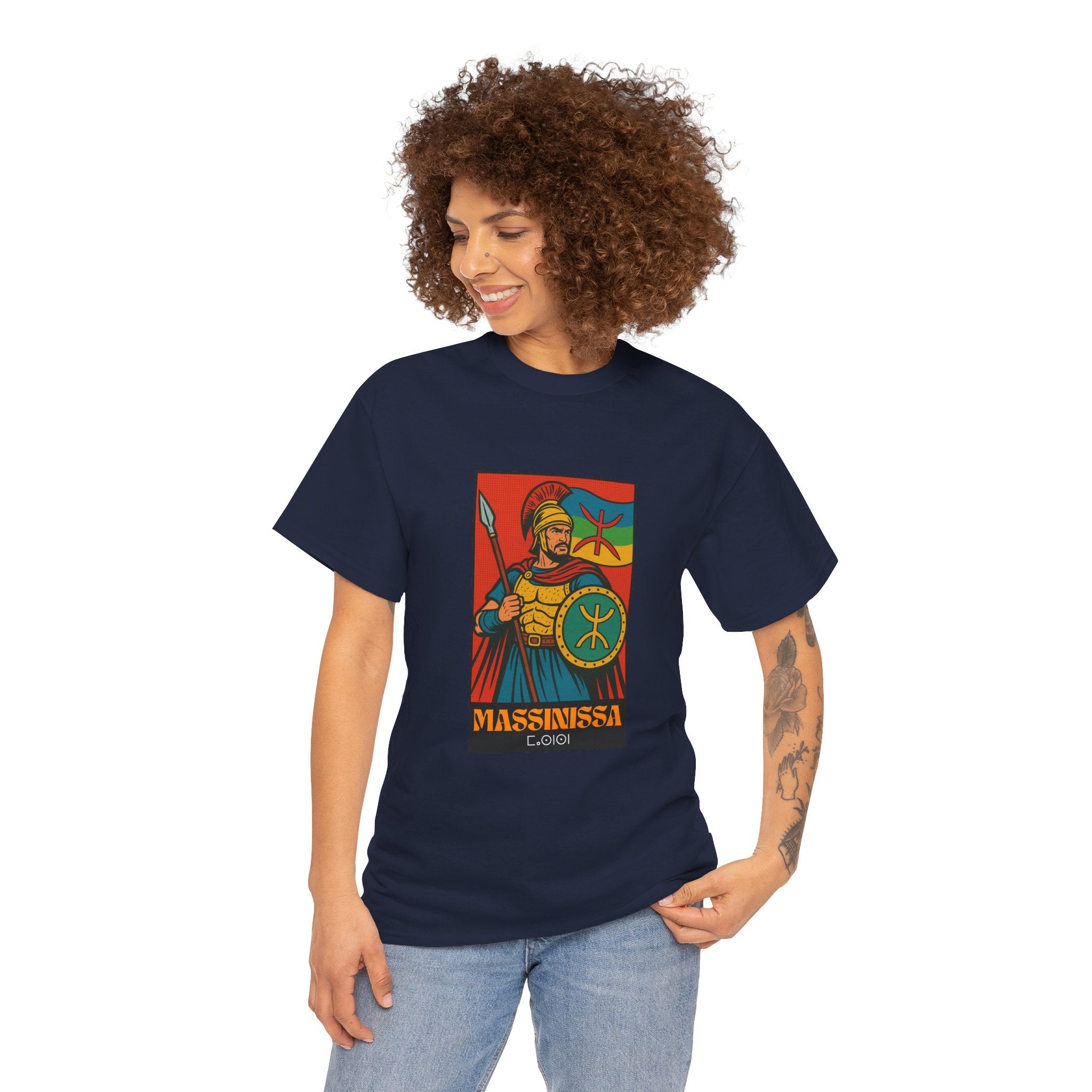 T-shirt Massinissa Guerrier Kabyle – Lance et Bouclier