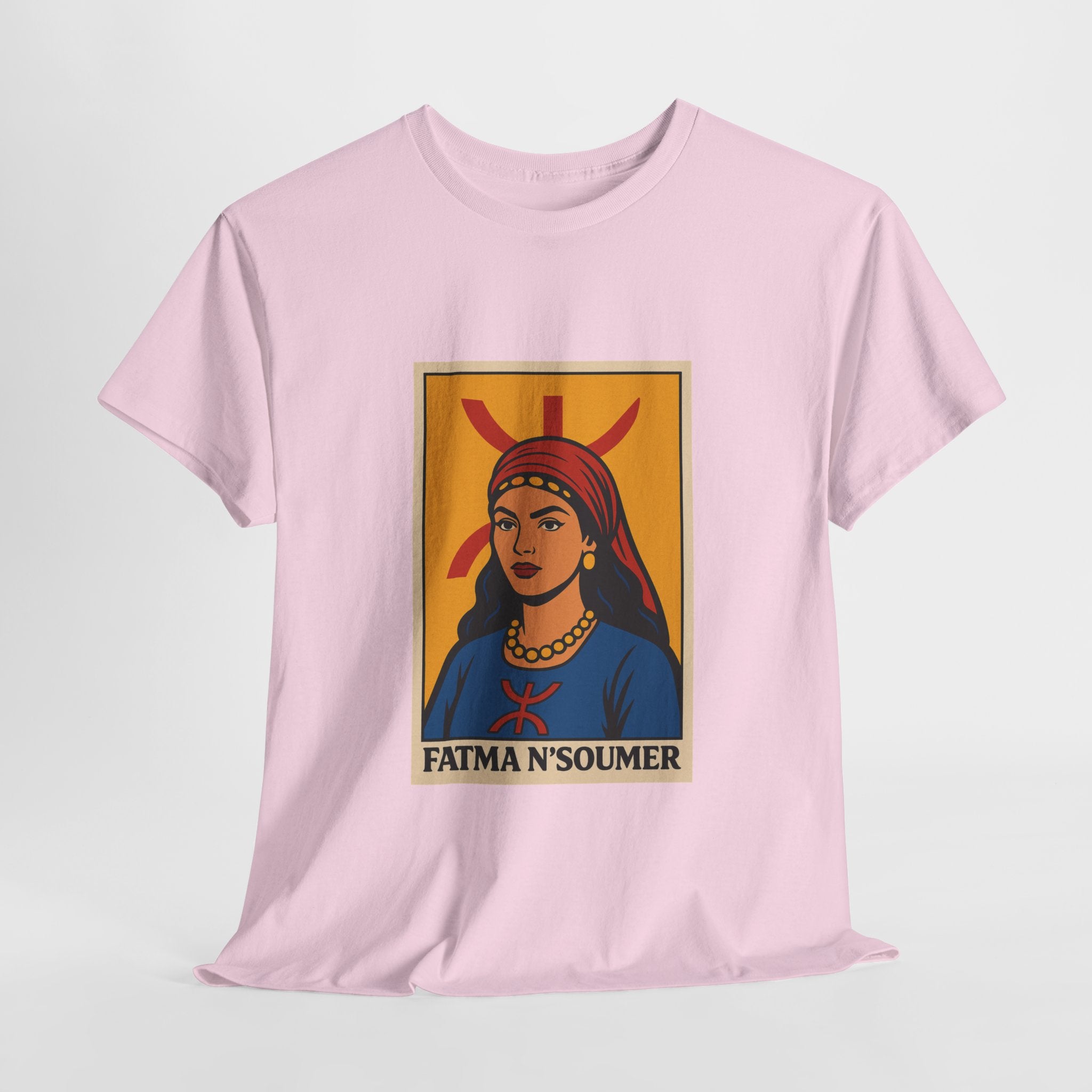T-shirt Fatma N’soumer Pop Art – Symbole Amazigh ⵣ (Yaz)