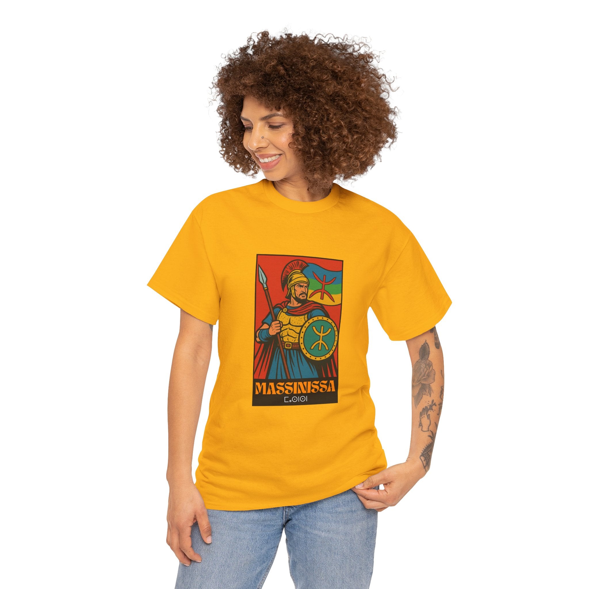 T-shirt Massinissa Guerrier Kabyle – Lance et Bouclier