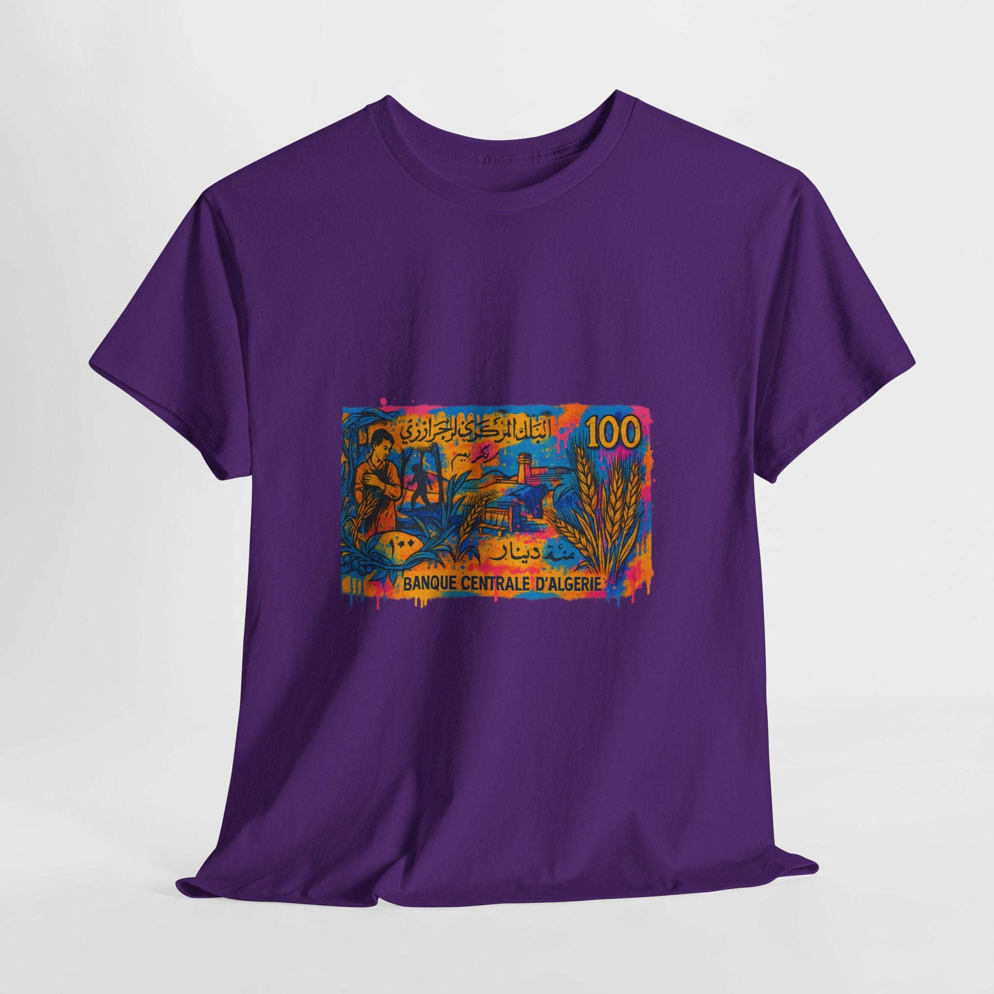 T-shirt Billet 100 Dinars Algériens – Illustrations de M’hamed Issiakhem (1964 & 1970)