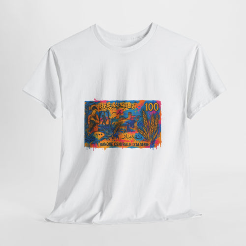 T-shirt Billet 100 Dinars Algériens – Illustrations de M’hamed Issiakhem (1964 & 1970)