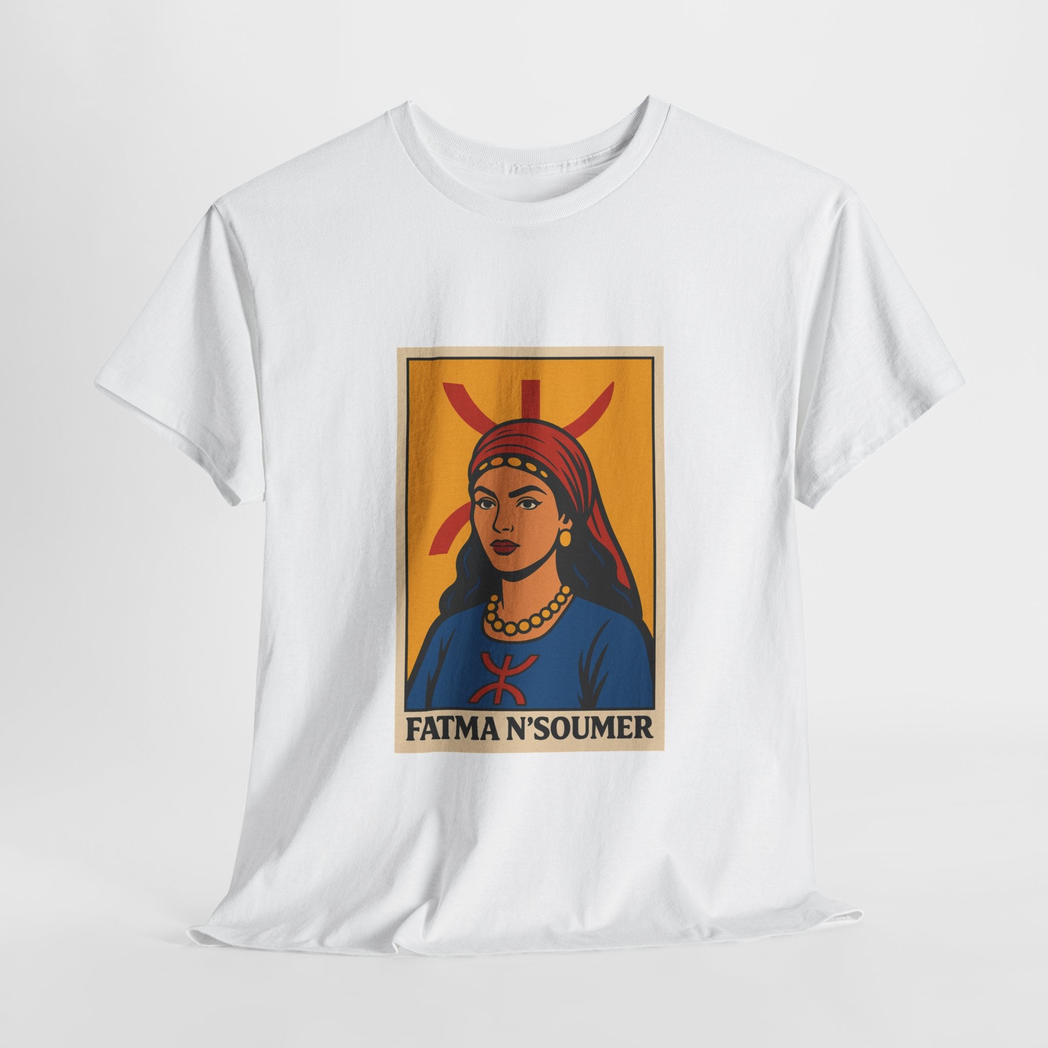 T-shirt Fatma N’soumer Pop Art – Symbole Amazigh ⵣ (Yaz)