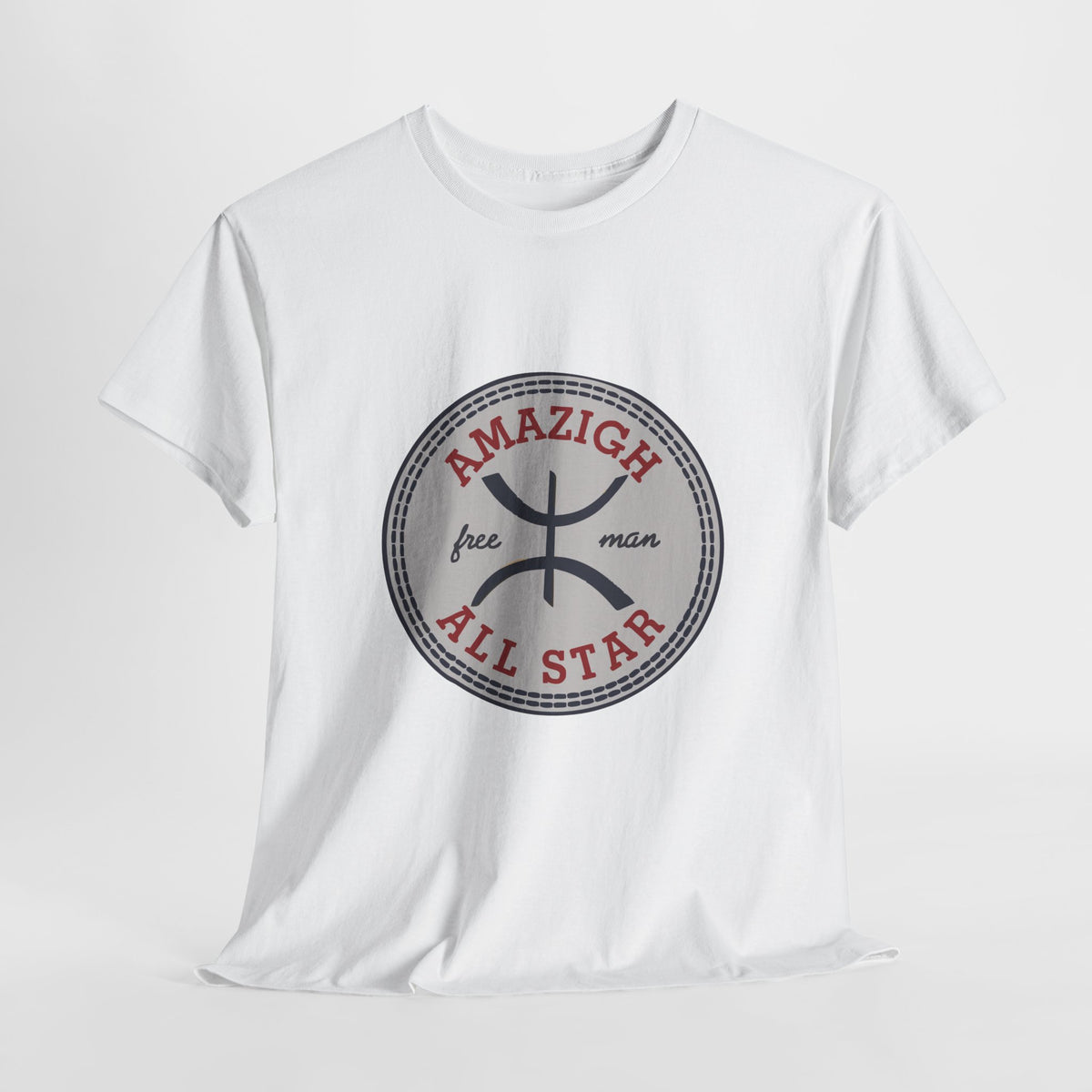 Amazigh All Star Unisex Heavy Cotton Tee, Casual Wear, Unique Graphic T-Shirt, Gift for Friends, Everyday Style, Festival Apparel