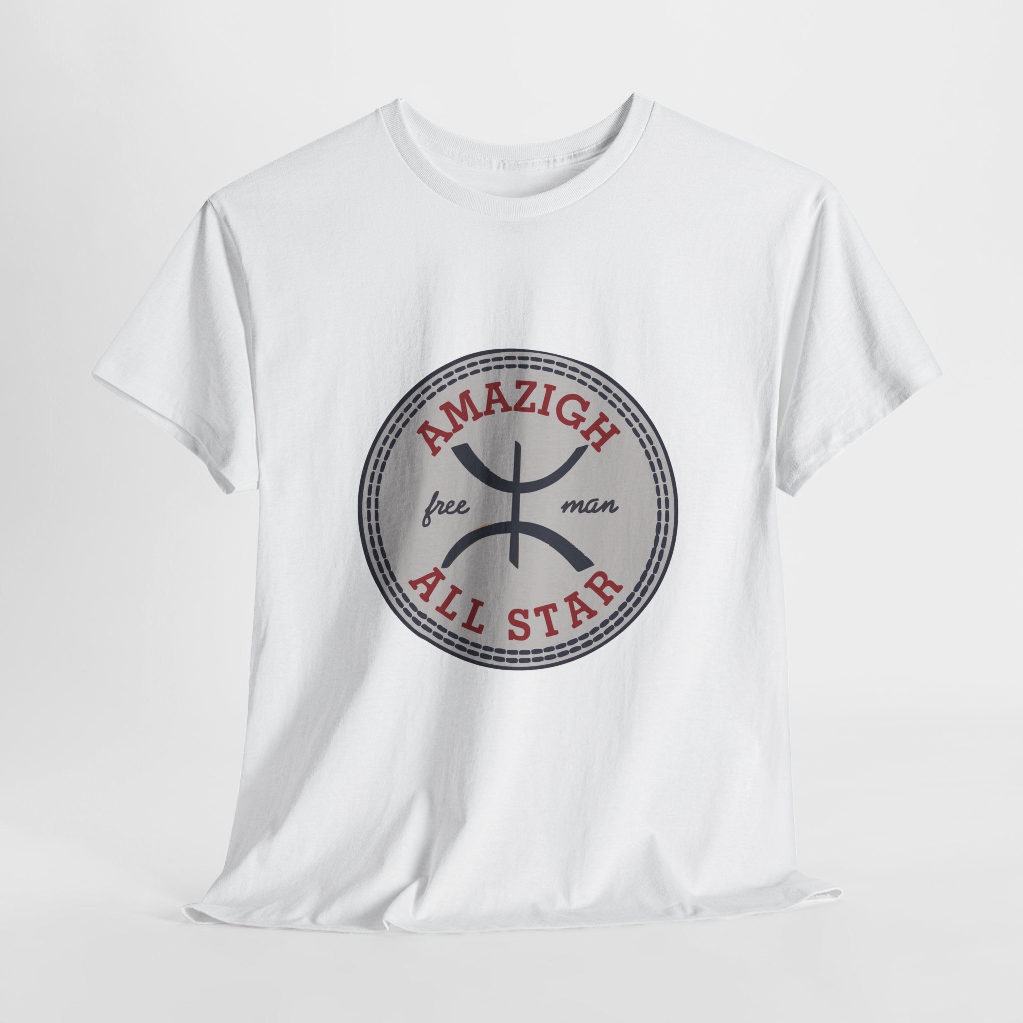 Amazigh All Star Unisex Heavy Cotton Tee, Casual Wear, Unique Graphic T-Shirt, Gift for Friends, Everyday Style, Festival Apparel