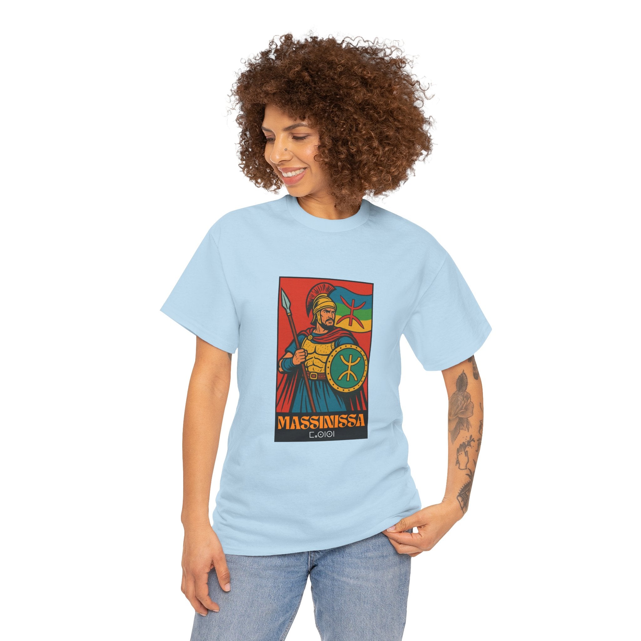T-shirt Massinissa Guerrier Kabyle – Lance et Bouclier