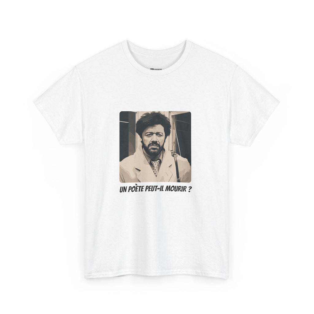 T-shirt Matoub Lounes – Citation “Un poète peut-il mourir ?” – Icône Berbère