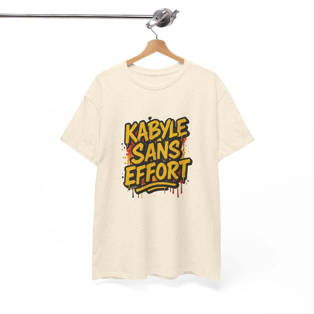 T-shirt Kabyle Sans Effort – Slogan Graffiti Street Art Amazigh