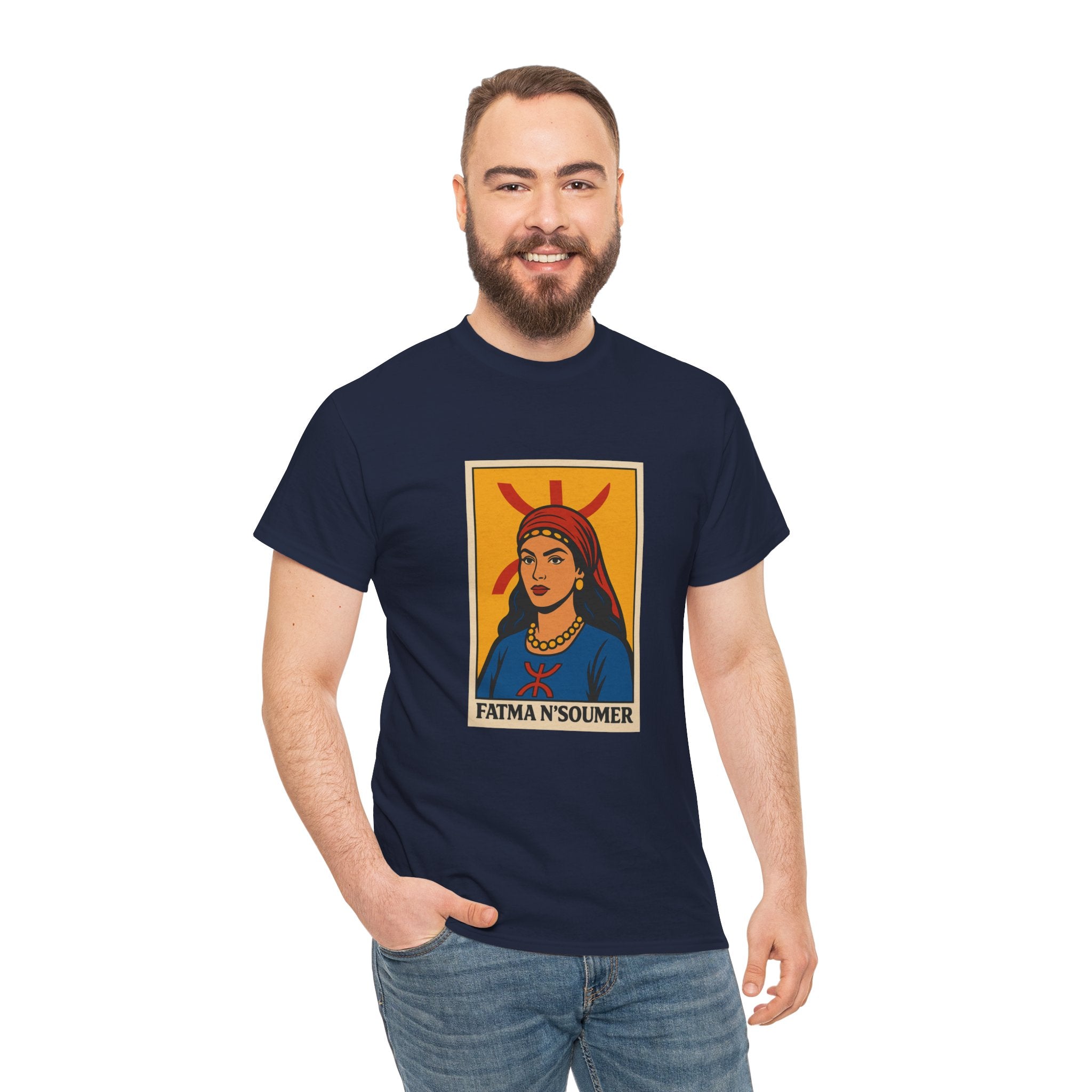 T-shirt Fatma N’soumer Pop Art – Symbole Amazigh ⵣ (Yaz)