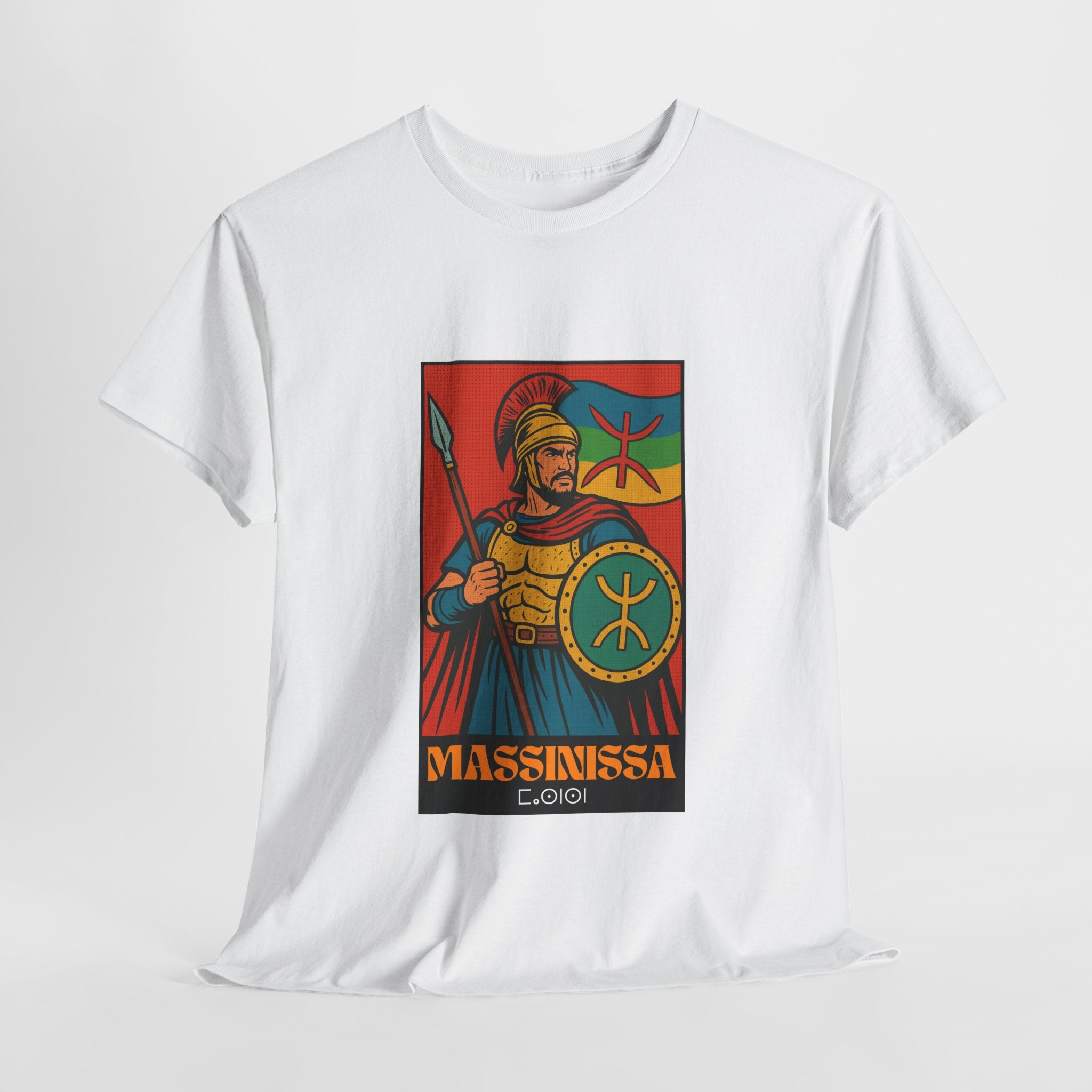 T-shirt Massinissa Guerrier Kabyle – Lance et Bouclier