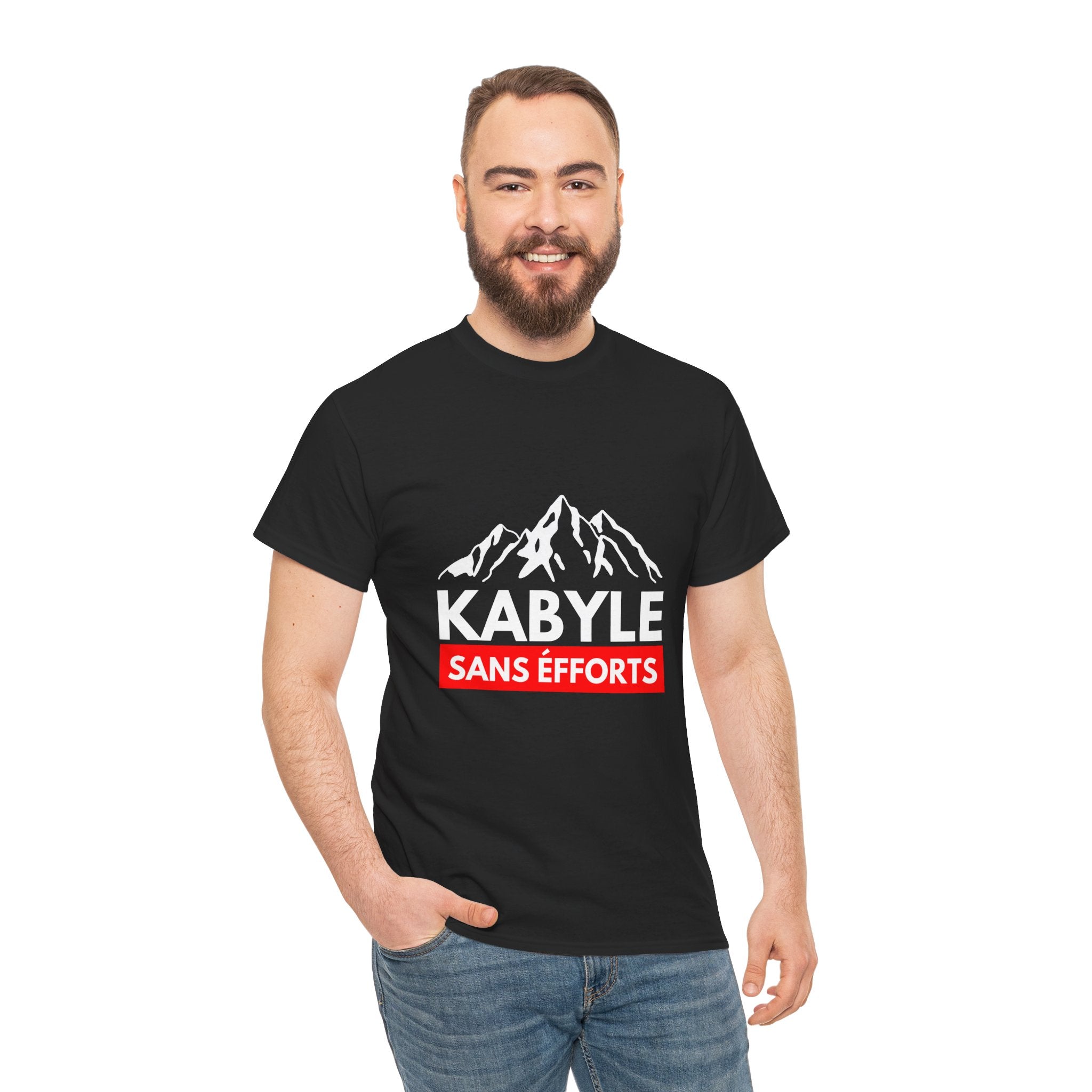 T-shirt «KABYLE SANS EFFORTS » – Fierté Amazighe, Style Décontracté