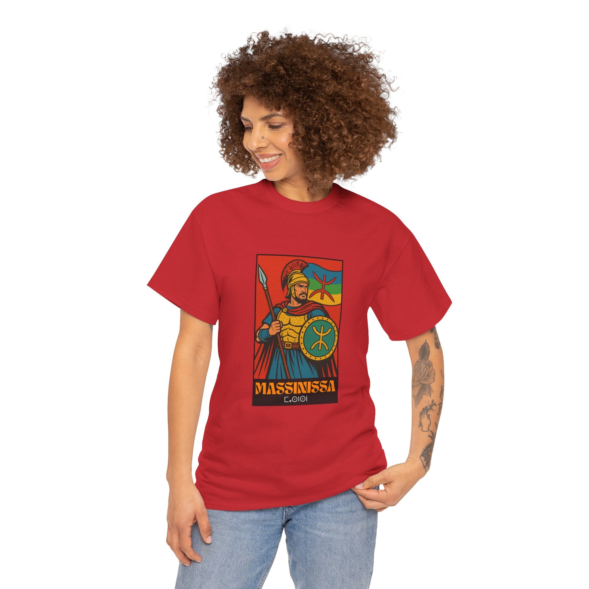 T-shirt Massinissa Guerrier Kabyle – Lance et Bouclier