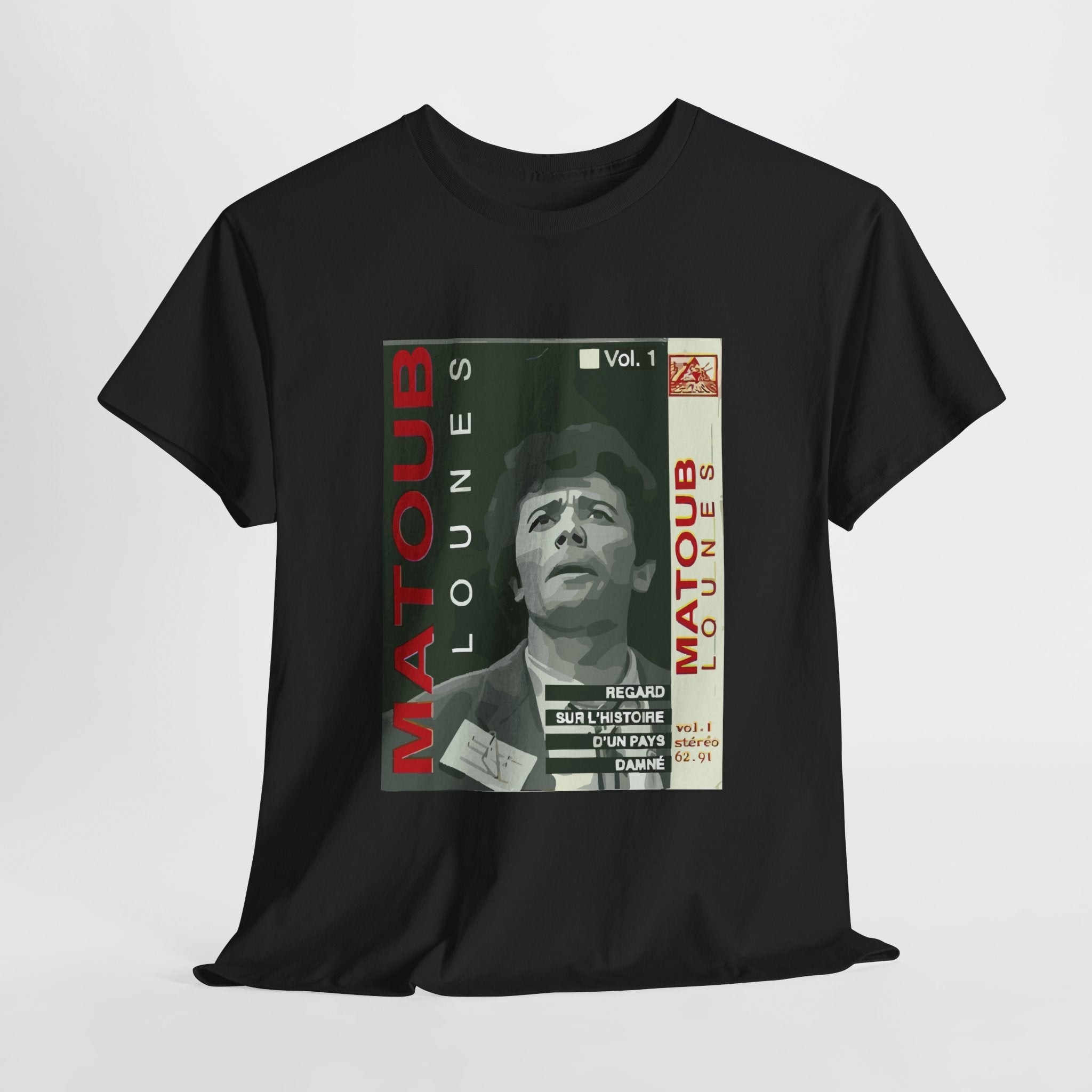 T-shirt Matoub Lounes – Album “Regard sur l’histoire d’un pays damné” – Icône Berbère
