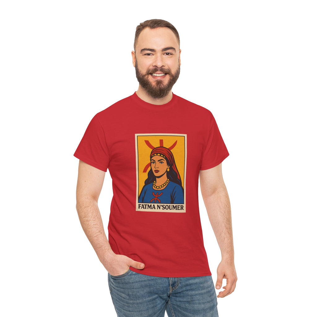 T-shirt Fatma N’soumer Pop Art – Symbole Amazigh ⵣ (Yaz)